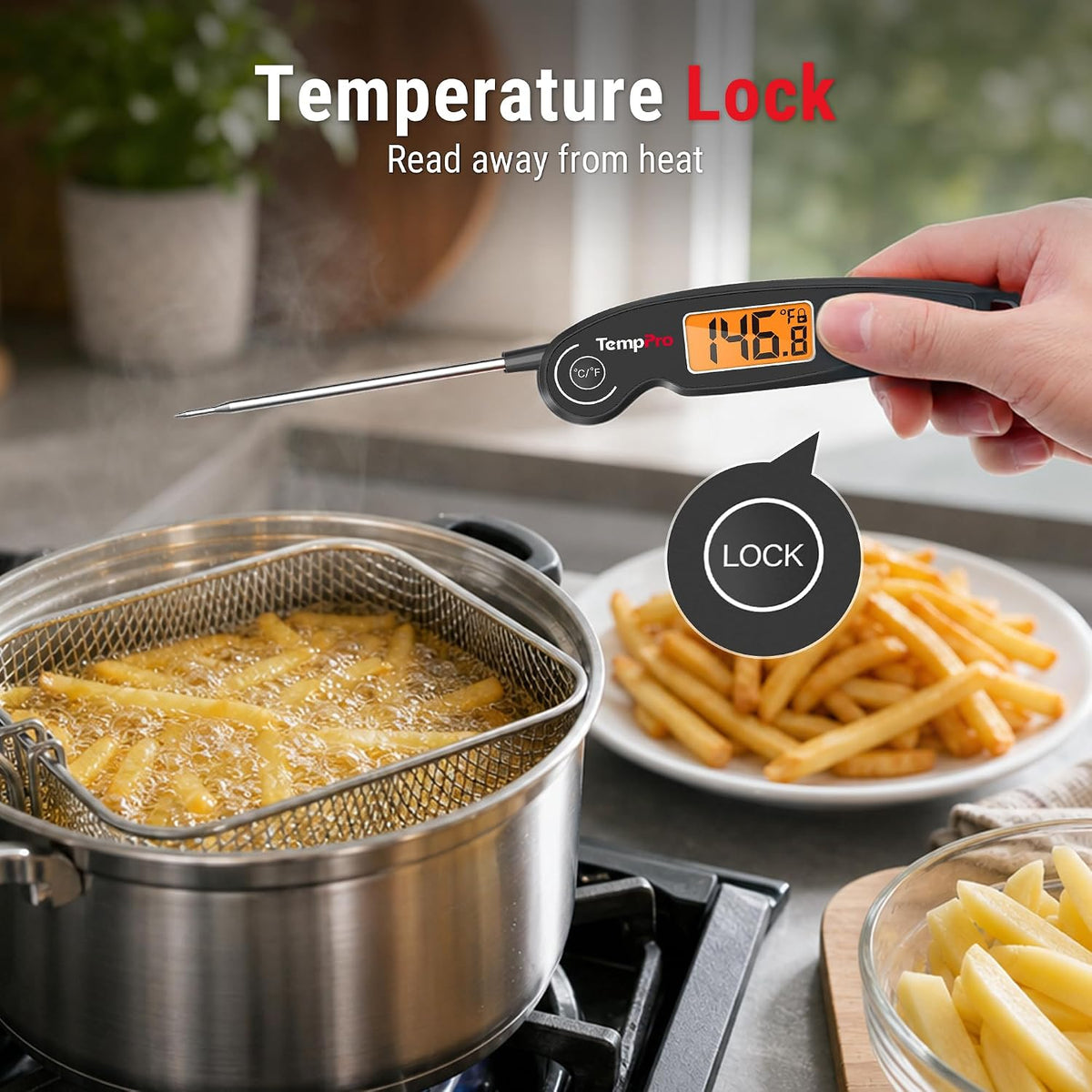TempPro TempSwift 1 SEC Termómetro de carne de lectura instantánea...