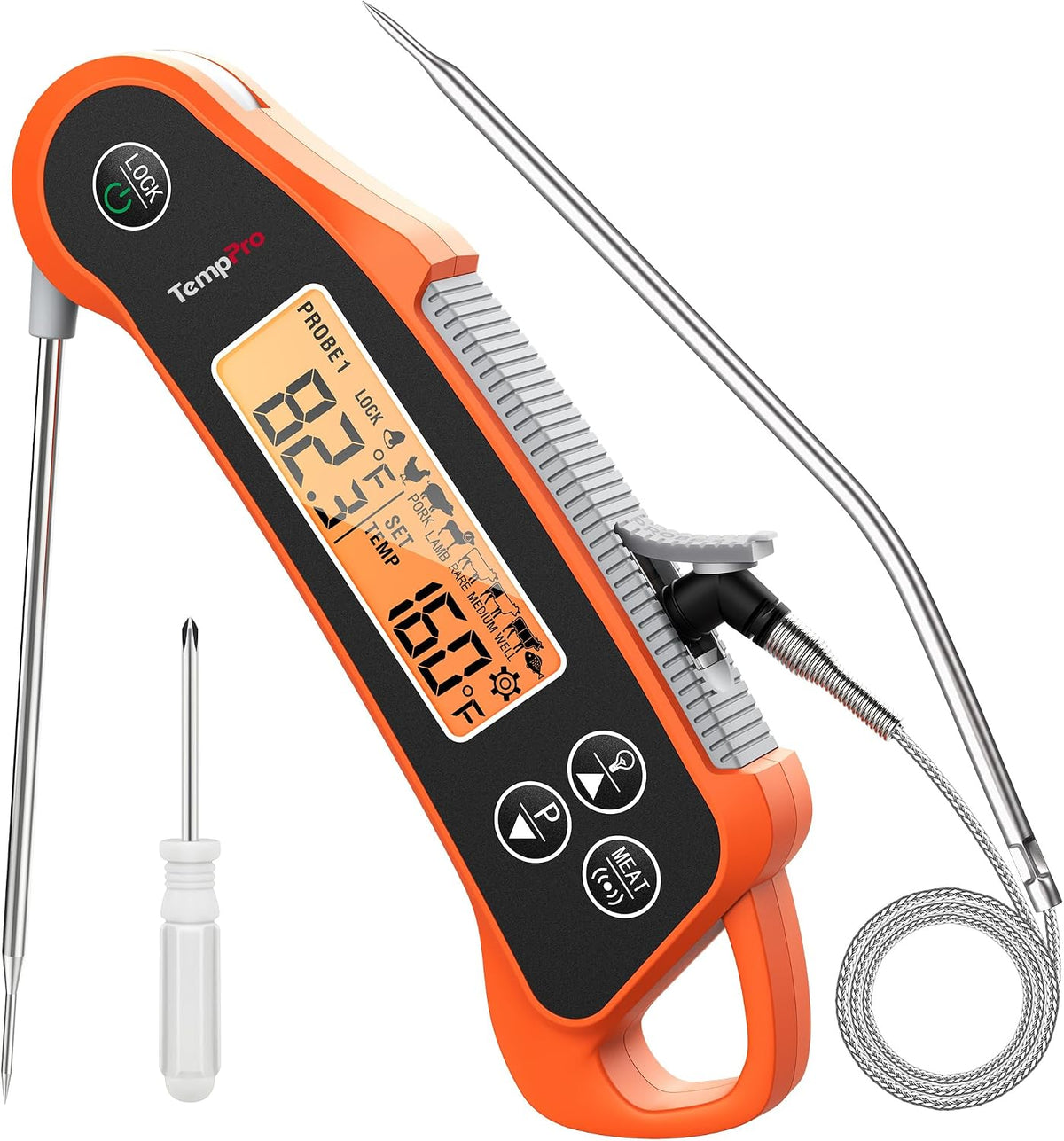 TempPro TempSwift Termómetro Digital para Carne con 2 Sondas y 2 Ca...