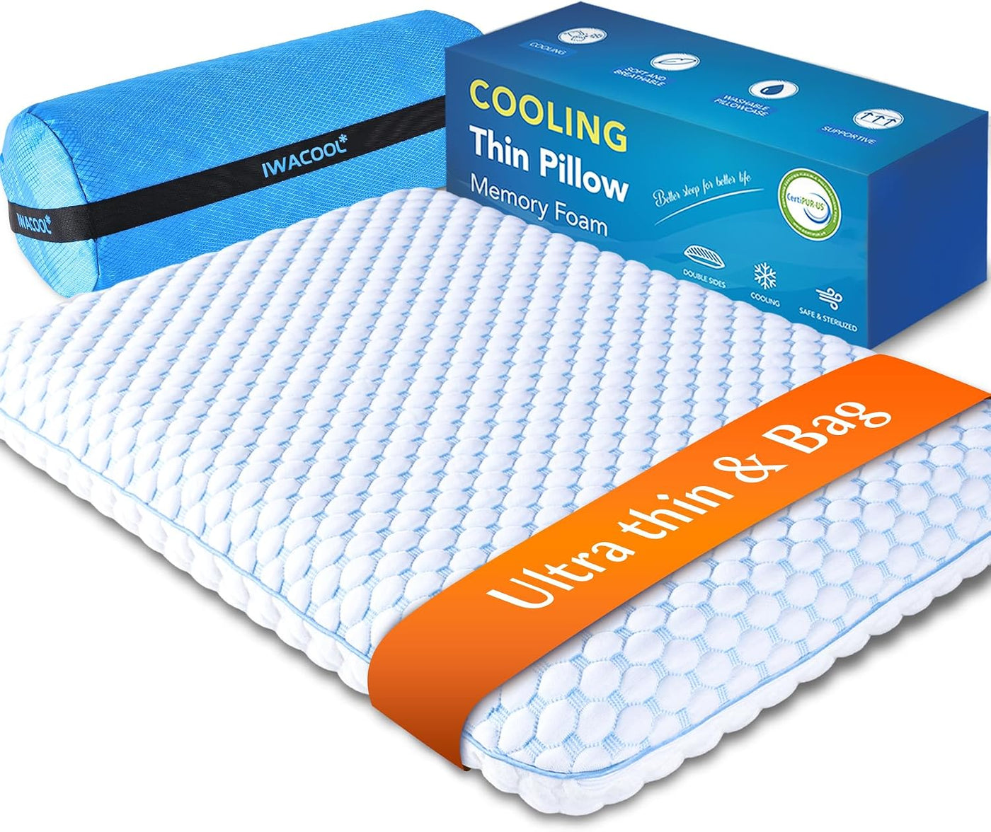 Iwacool Almohada para Dormir Boca Abajo para Personas que Duermen B...