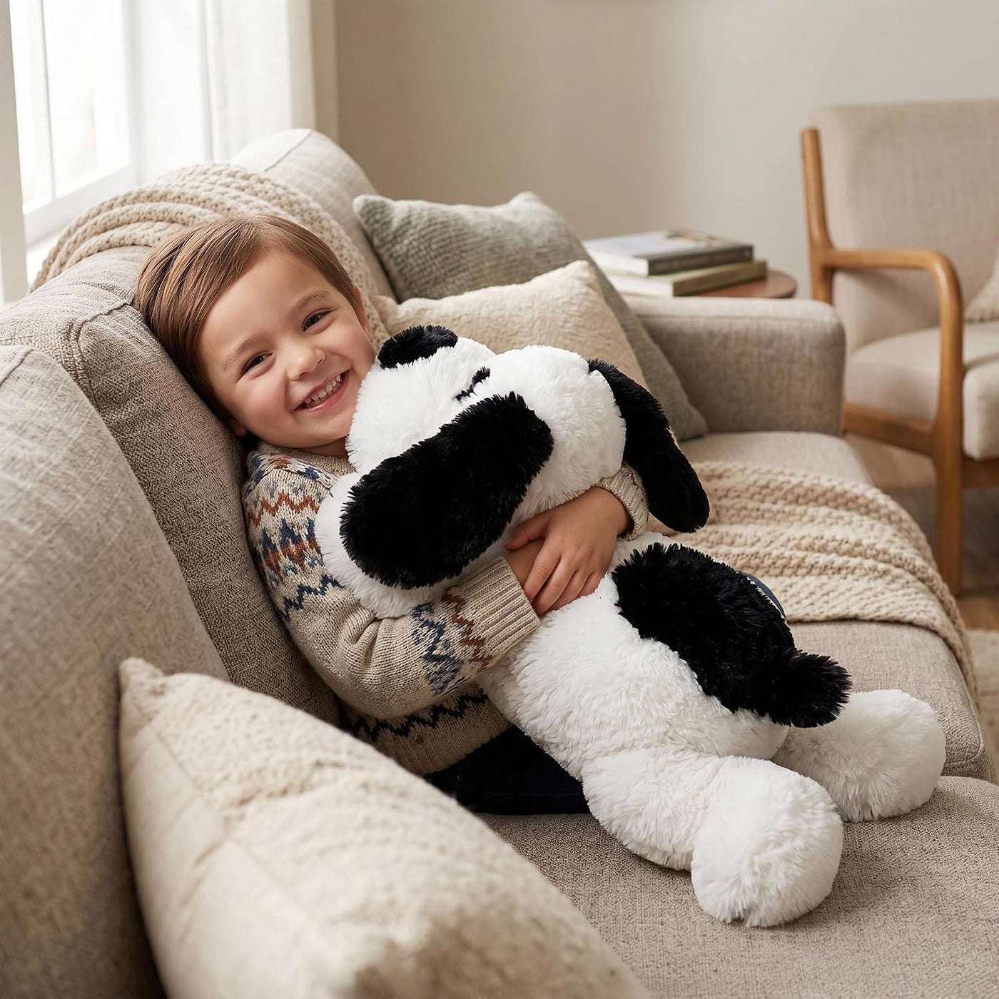 WEIGEDU Perro de peluche blandito y abrazable, diseño de cachorro b...