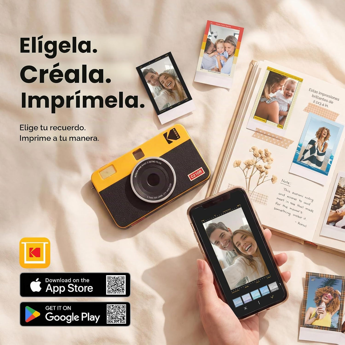 KODAK Mini Shot 2 Retro 4PASS 2 en 1 Cámara digital instantánea e i...