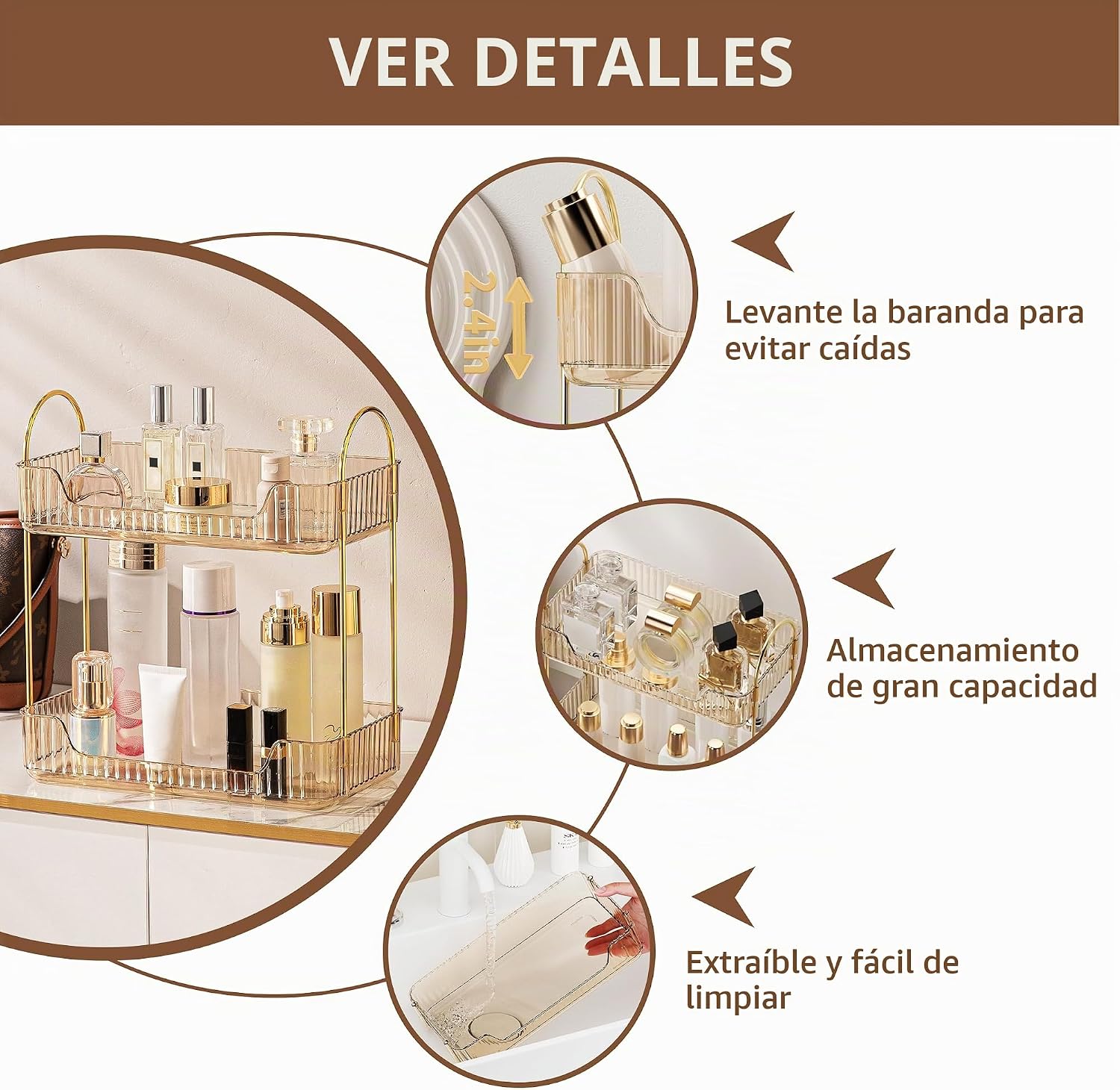 YCIA&amp;DONE Organizador de Baño para Encimera, Almacenamiento de...