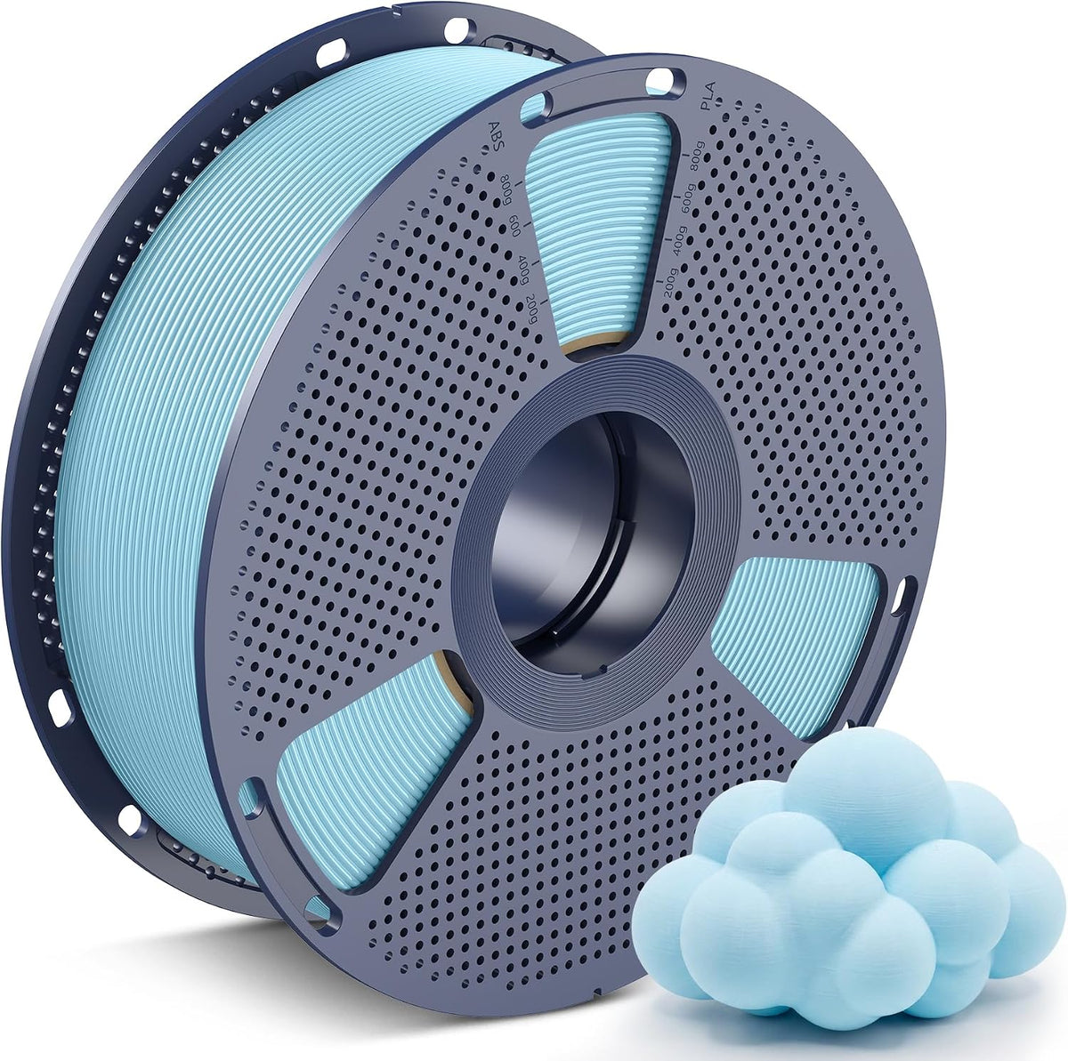 SUNLU Filamento PLA para impresora 3D, azul pastel (azul bebé), 2.2...