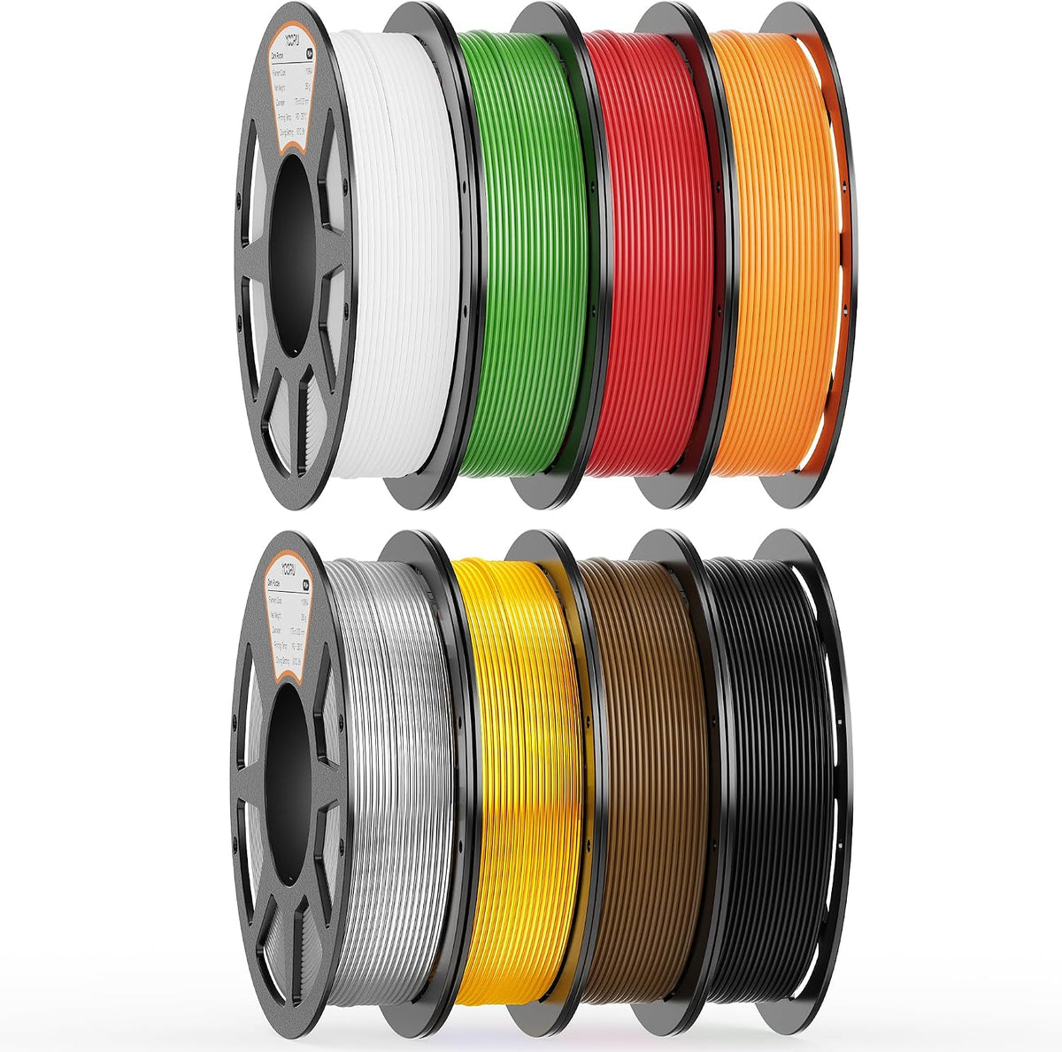 YOOPAI Filamento PLA de 0.07 in, 8.82 oz PLA+ y paquete de seda, 8...