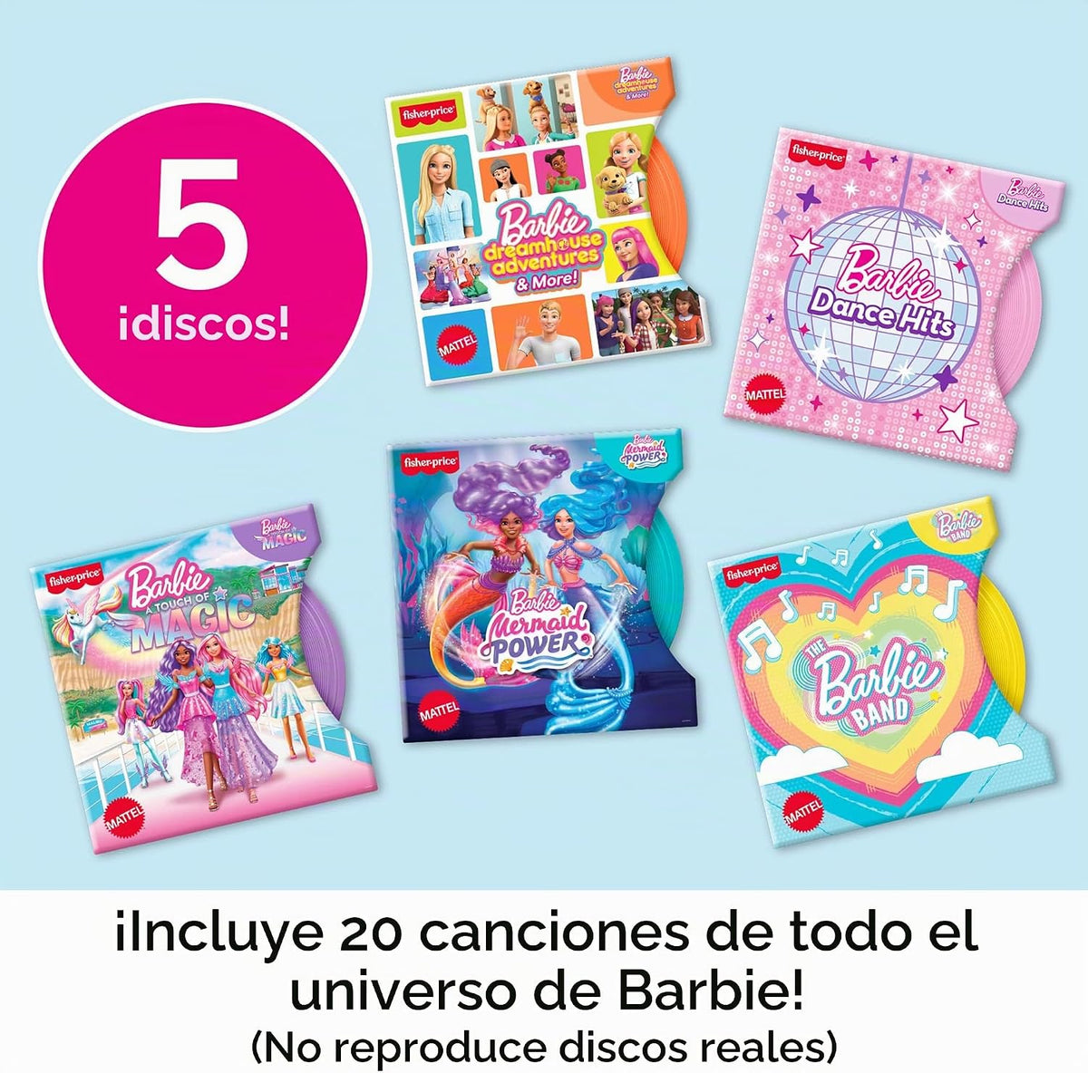 Fisher-Price Barbie - Juguete musical para tocadiscos | Tocadiscos...