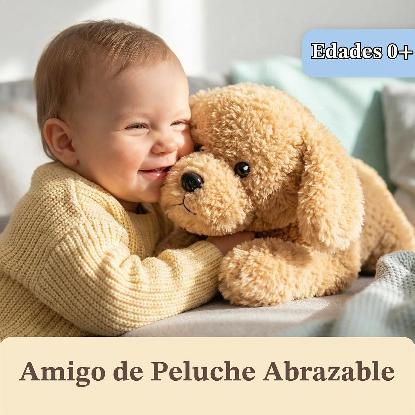 IKASA Juguete de peluche grande de Labrador para perro, cachorro gr...