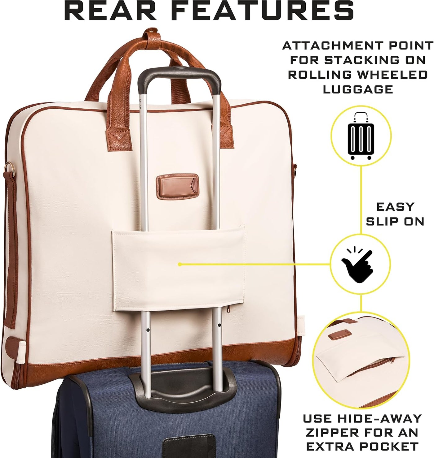 ZEGUR Bolsa de viaje premium para hombre y mujer. Cuelga 4 artículo...