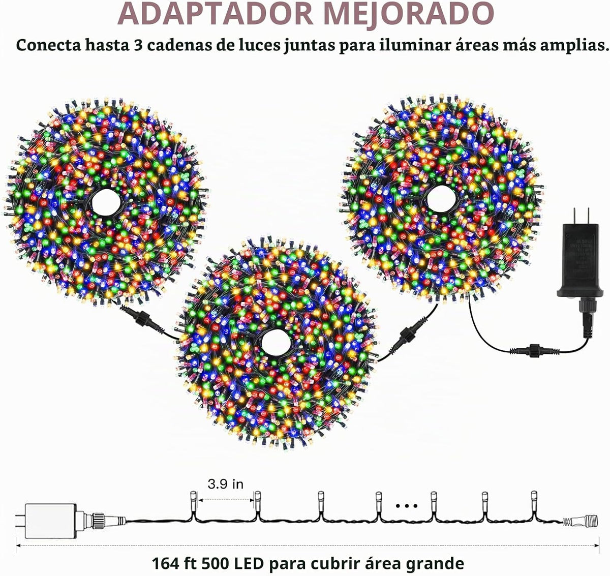 Chuya Luces de Navidad al aire libre interior,Luces de árbol de Nav...
