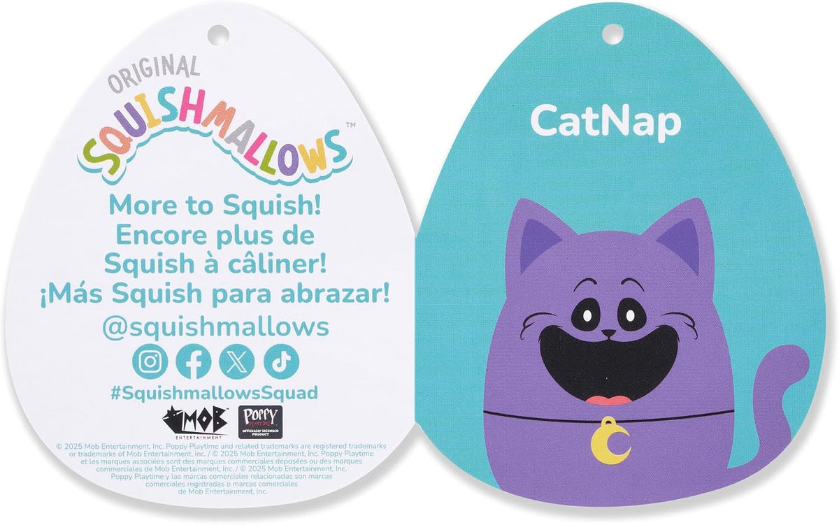 Squishmallows Original Poppy Playtime Catnap - Peluche oficial de J...
