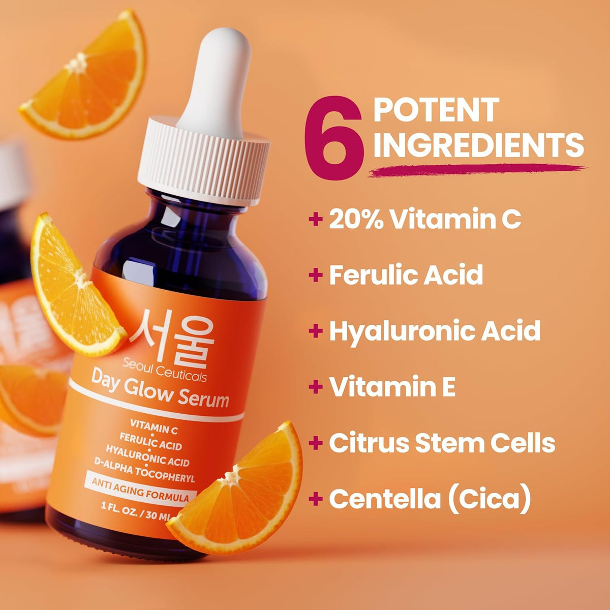 Korean Skin Care K Beauty - Sérum de ácido hialurónico 20% vitamina...