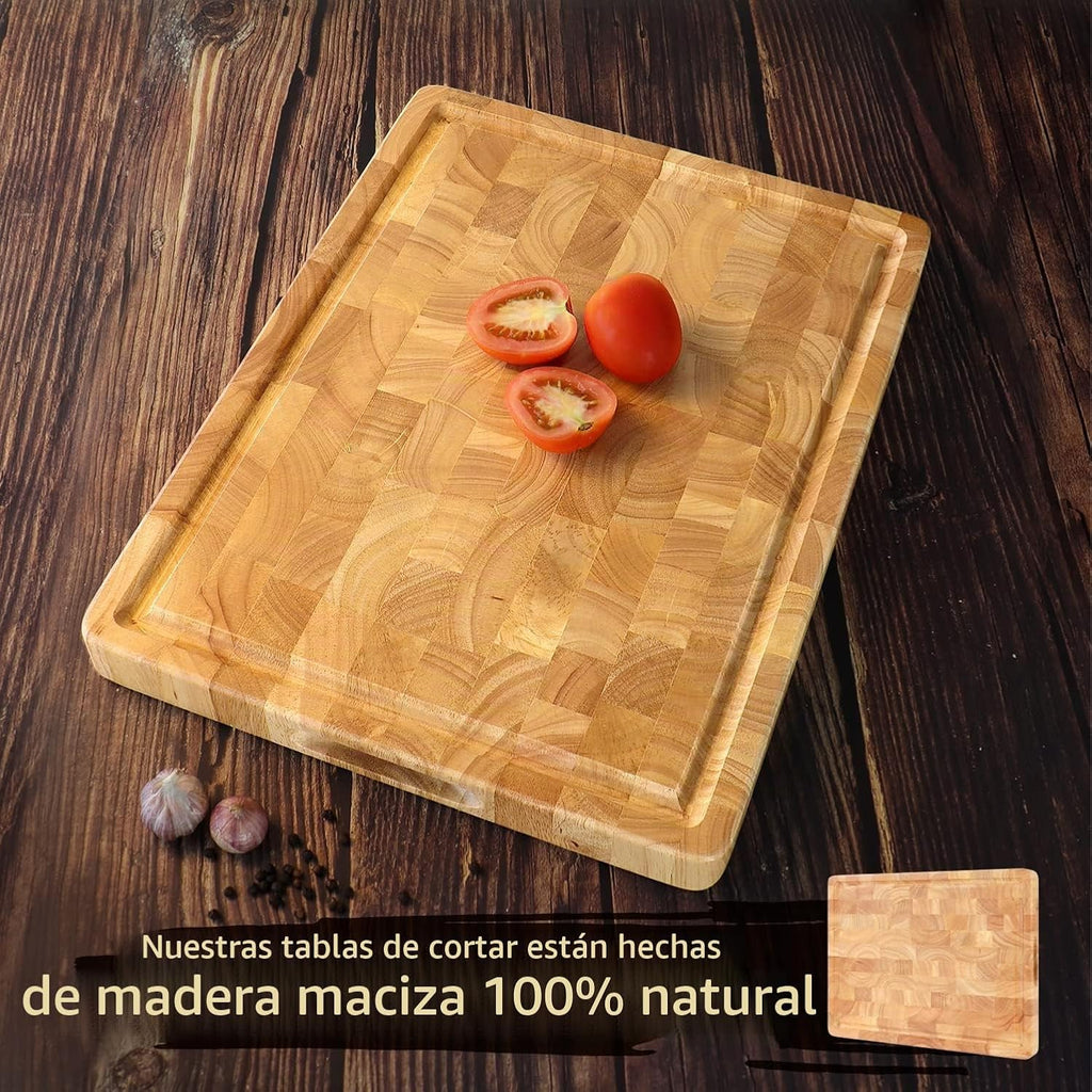 Tabla de cortar de madera de grano final de bloque de carnicero, ta...