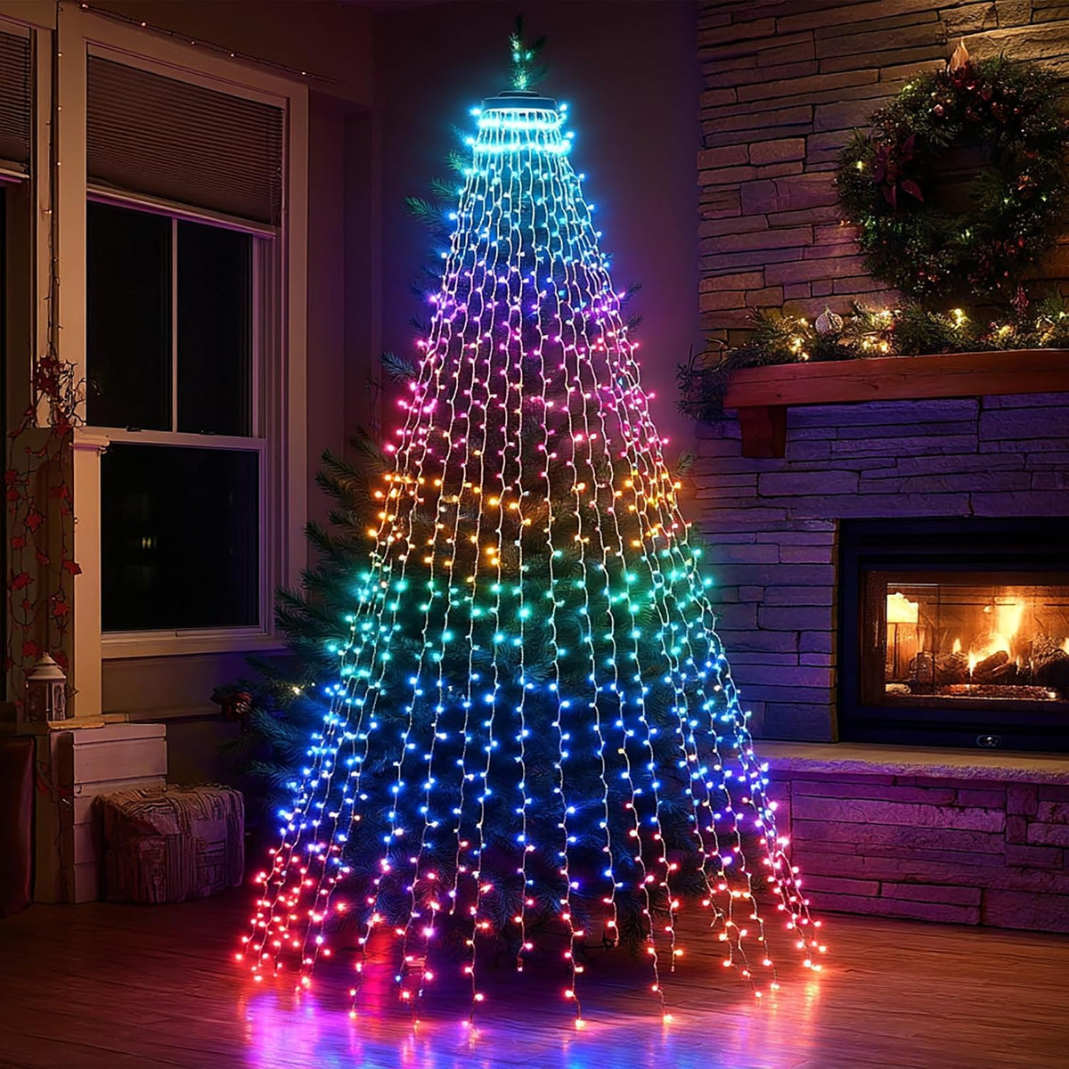 Dazzle Bright Luces inteligentes para árbol de Navidad, 448 luces L...