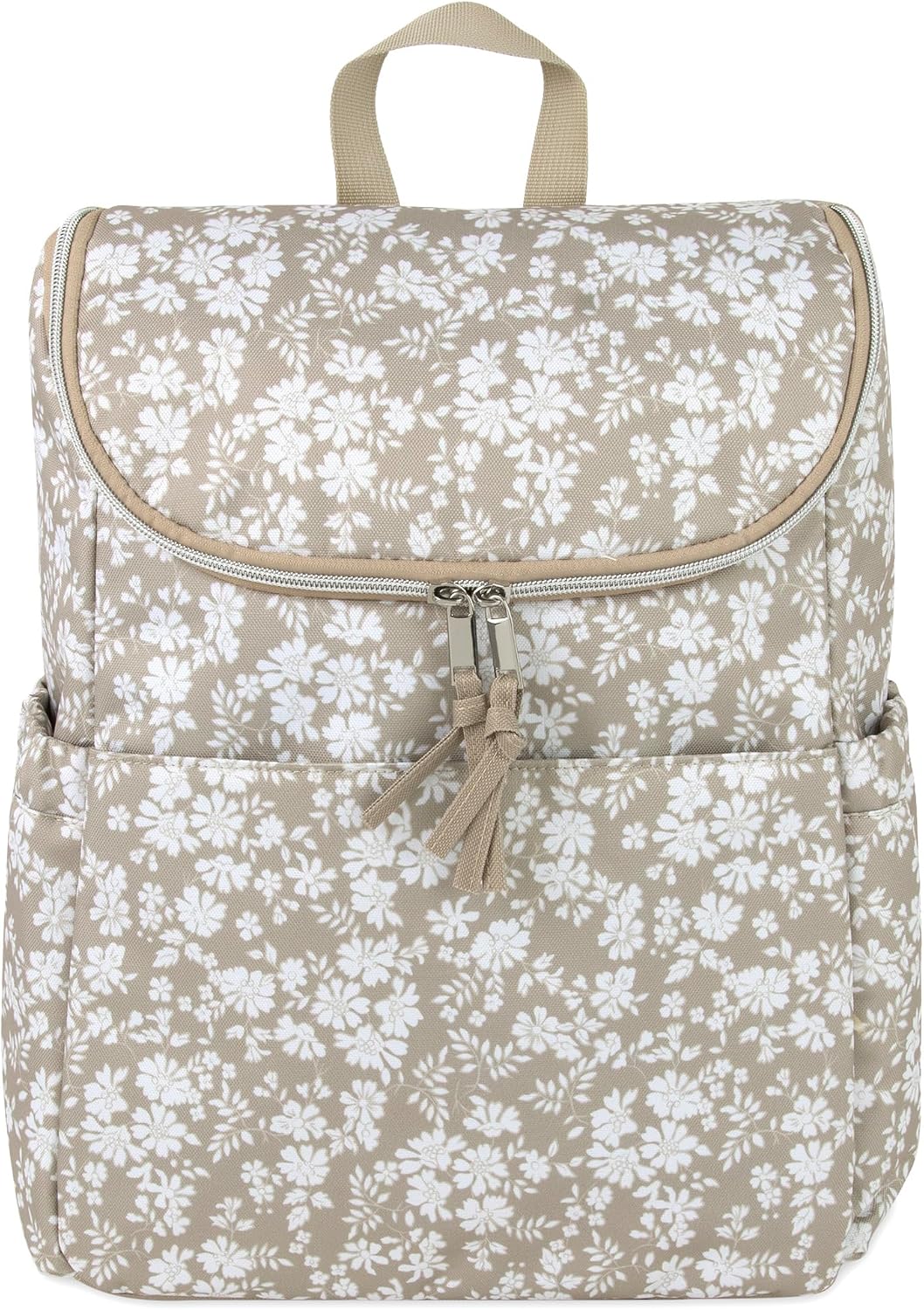 Mochila multifuncional floral para pañales y bolsa de viaje para be...