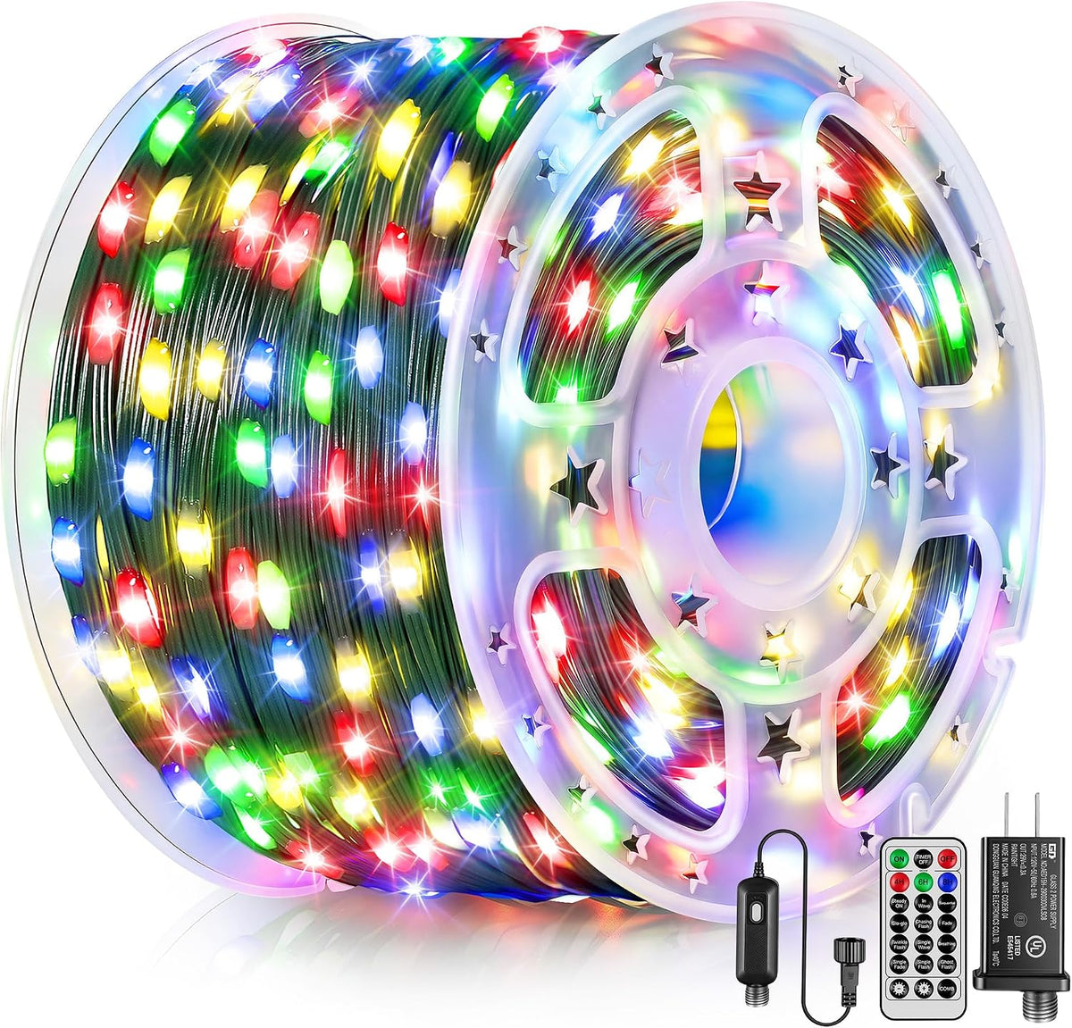 800 luces LED de Navidad de 263 pies IP67 impermeables, multicolor...