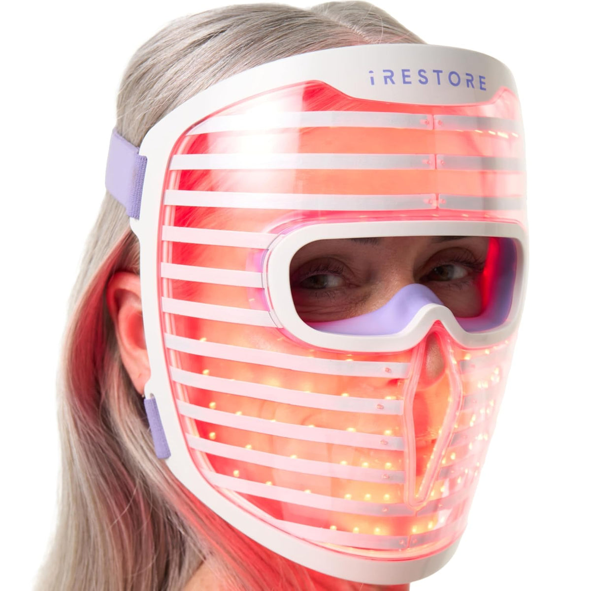 iRestore - Terapia de luz roja para cara, máscara facial LED para a...