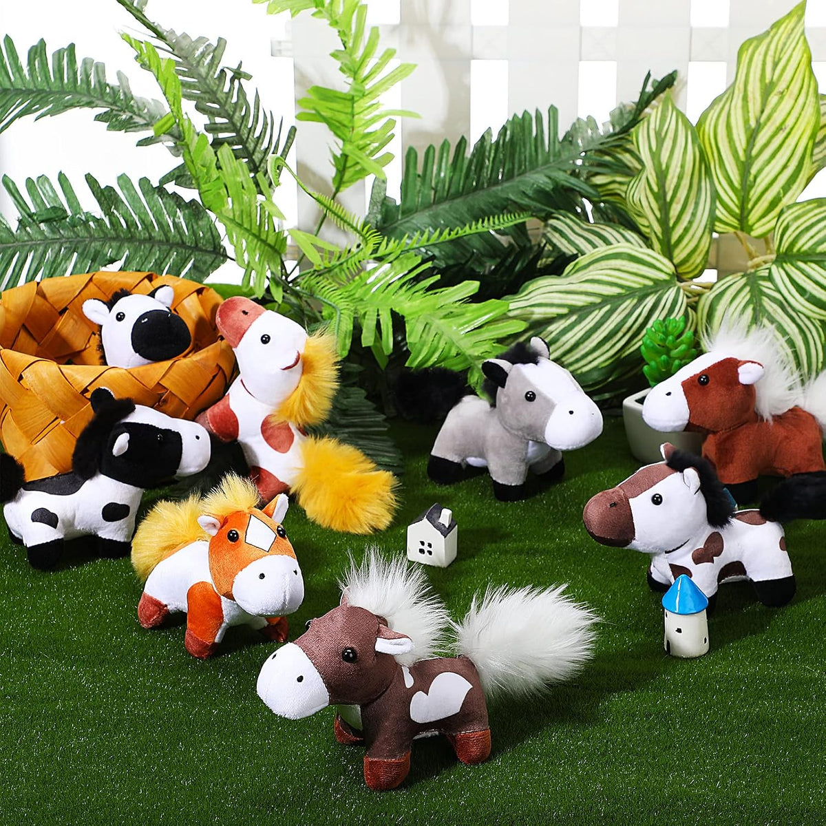 Sumind 8 piezas de animales de peluche de gato a granel, mascotas d...