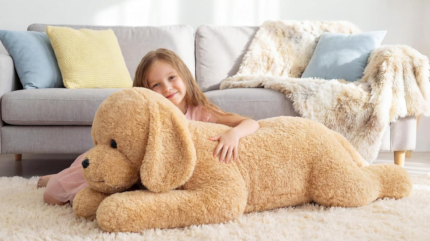 IKASA Juguete de peluche gigante de Labrador de 43 pulgadas, cachor...
