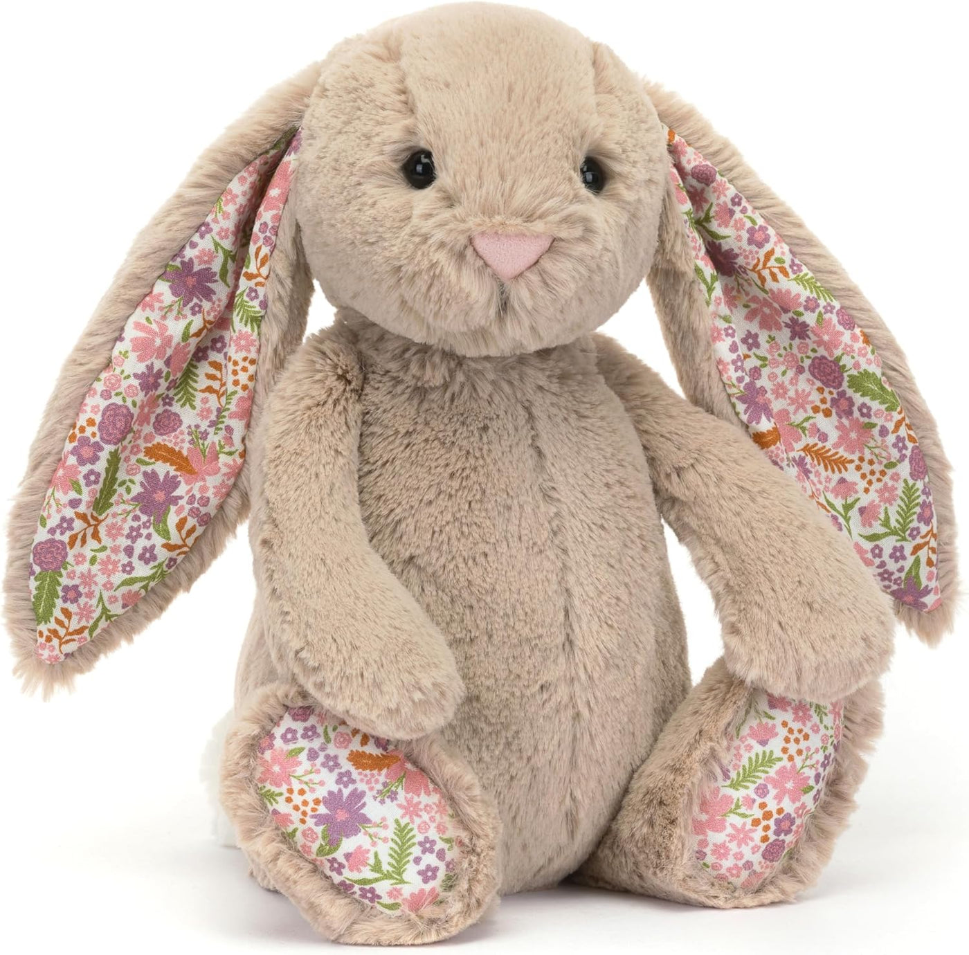 Jellycat Blossom - Pétalo de conejo beige de peluche, tamaño mediano