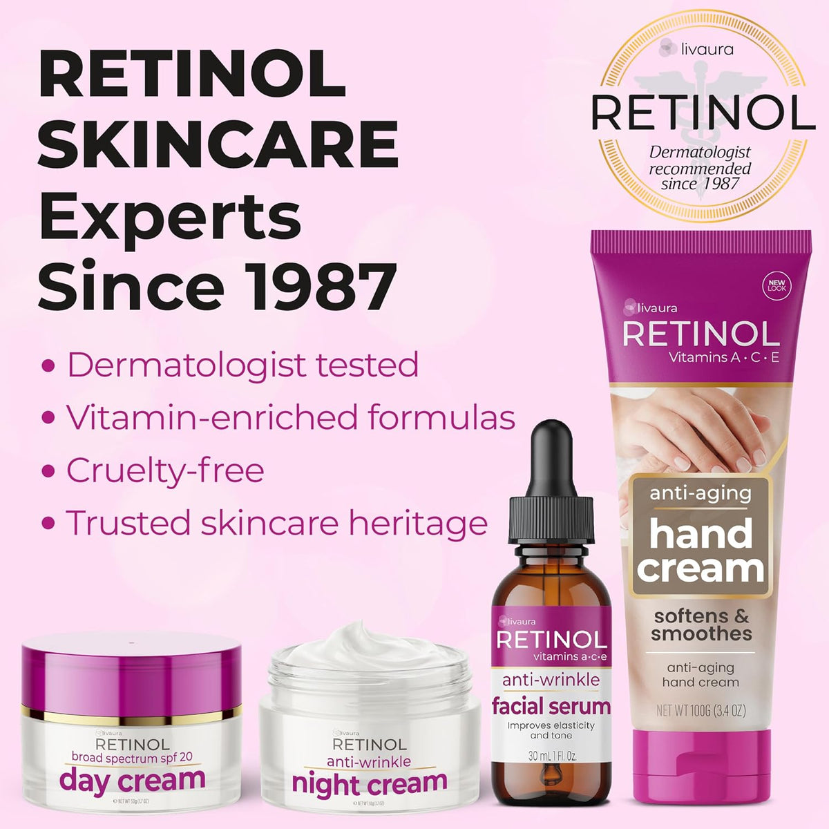 LIVAURA Retinol Face Serum para mujer - Suero antienvejecimiento pa...