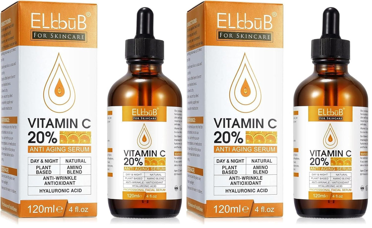 Suero de vitamina C prémium al 20% para la cara con ácido hialuróni...