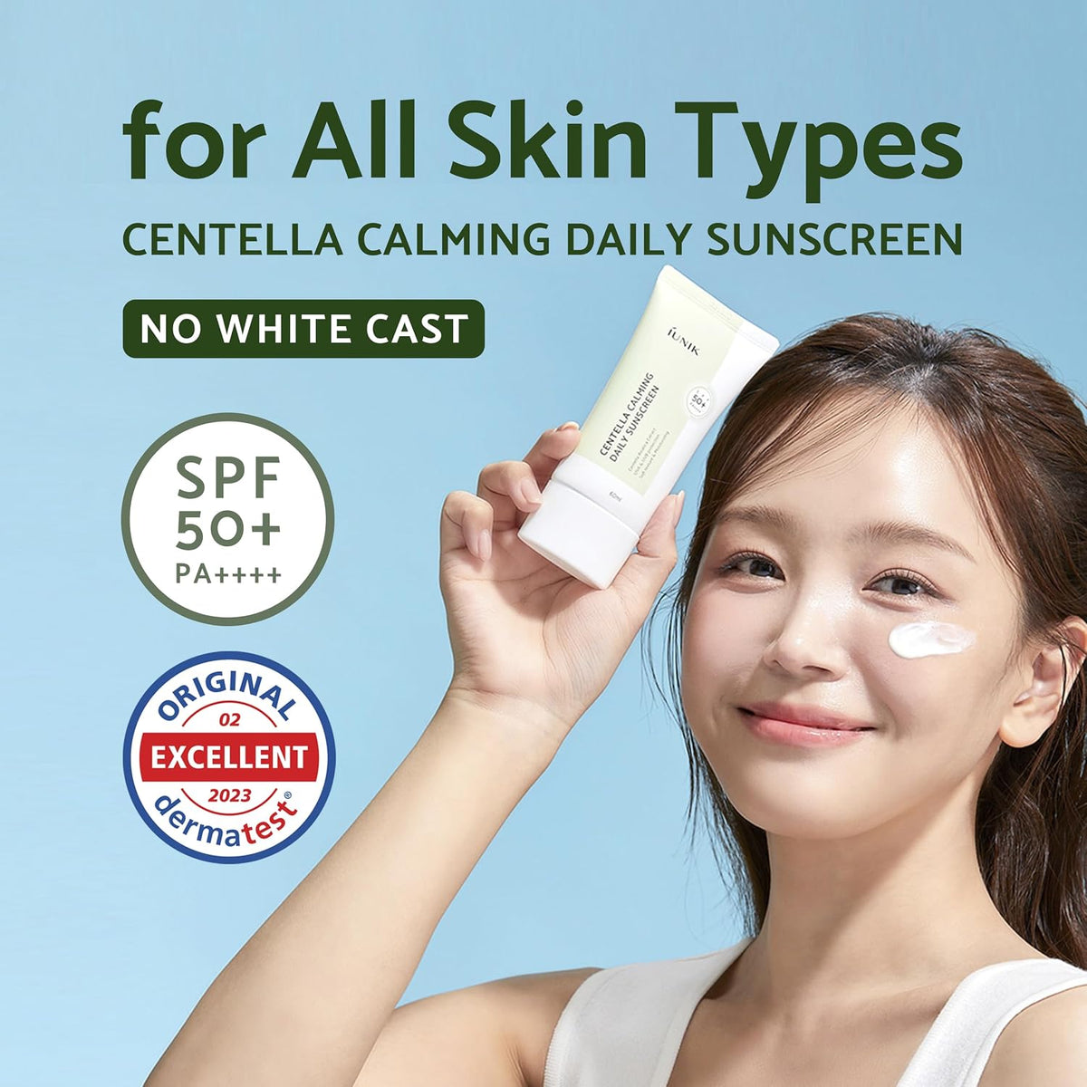 IUNIK Crema de Protección Solar Diaria Calmante Centella SPF 50+ PA...