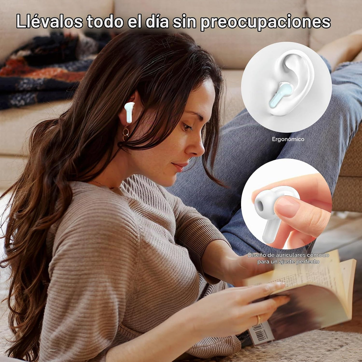 Auriculares inalámbricos, Bluetooth 5.4 Auriculares estéreo de alta...