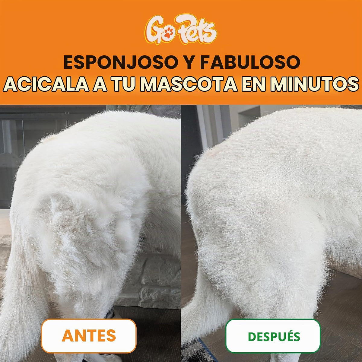 GoPets Peine desenredante para perros, rastrillo de aseo de mascota...