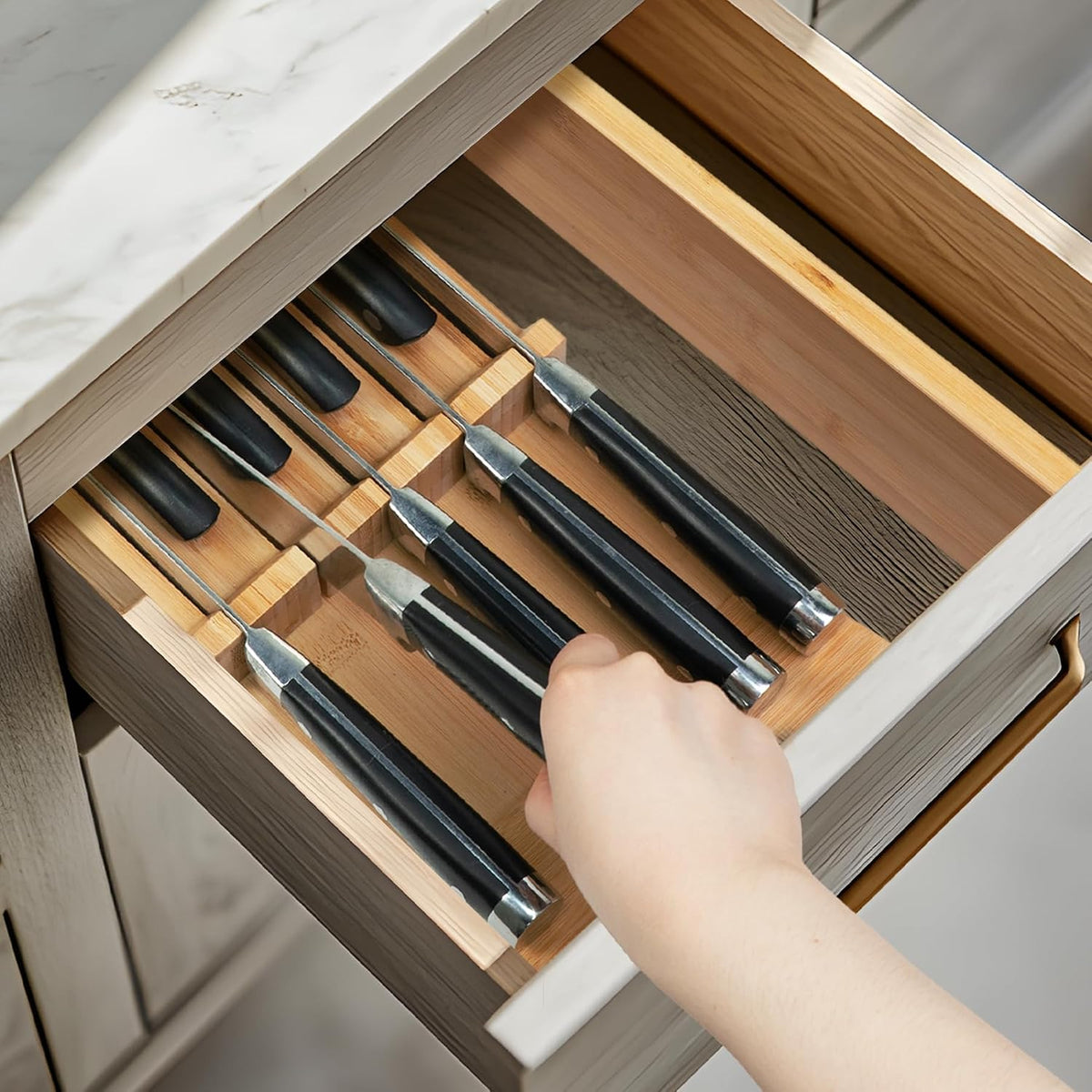 Utoplike Organizador de cajón para cuchillos Bloque de cuchillos de...