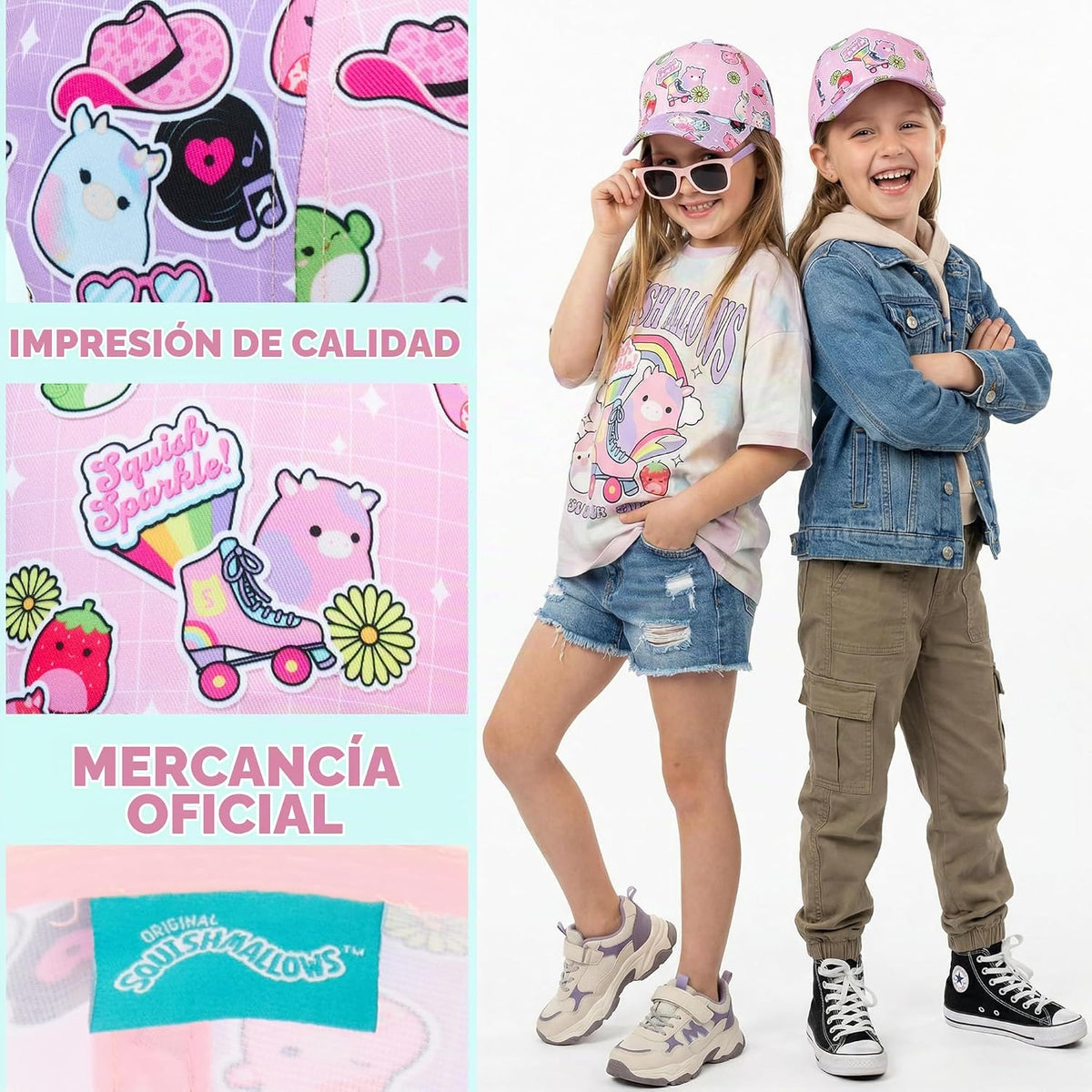 Get Trend Hello Kitty | Barbie | Squishmallows - Gorra de béisbol p...