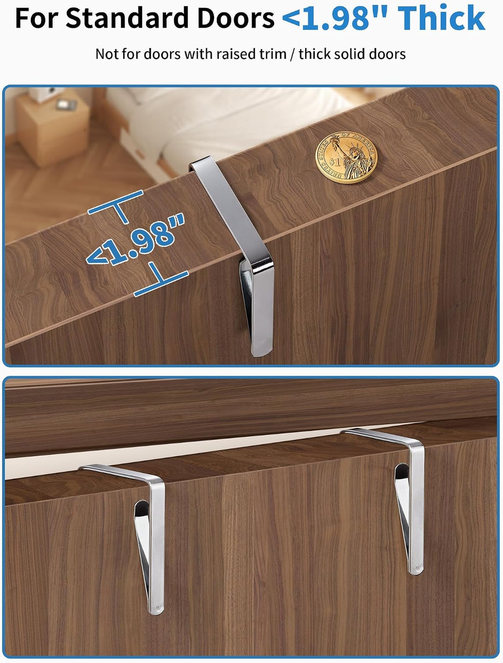 JARLINK Organizador sobre la puerta para dormitorio, despensa, baño...