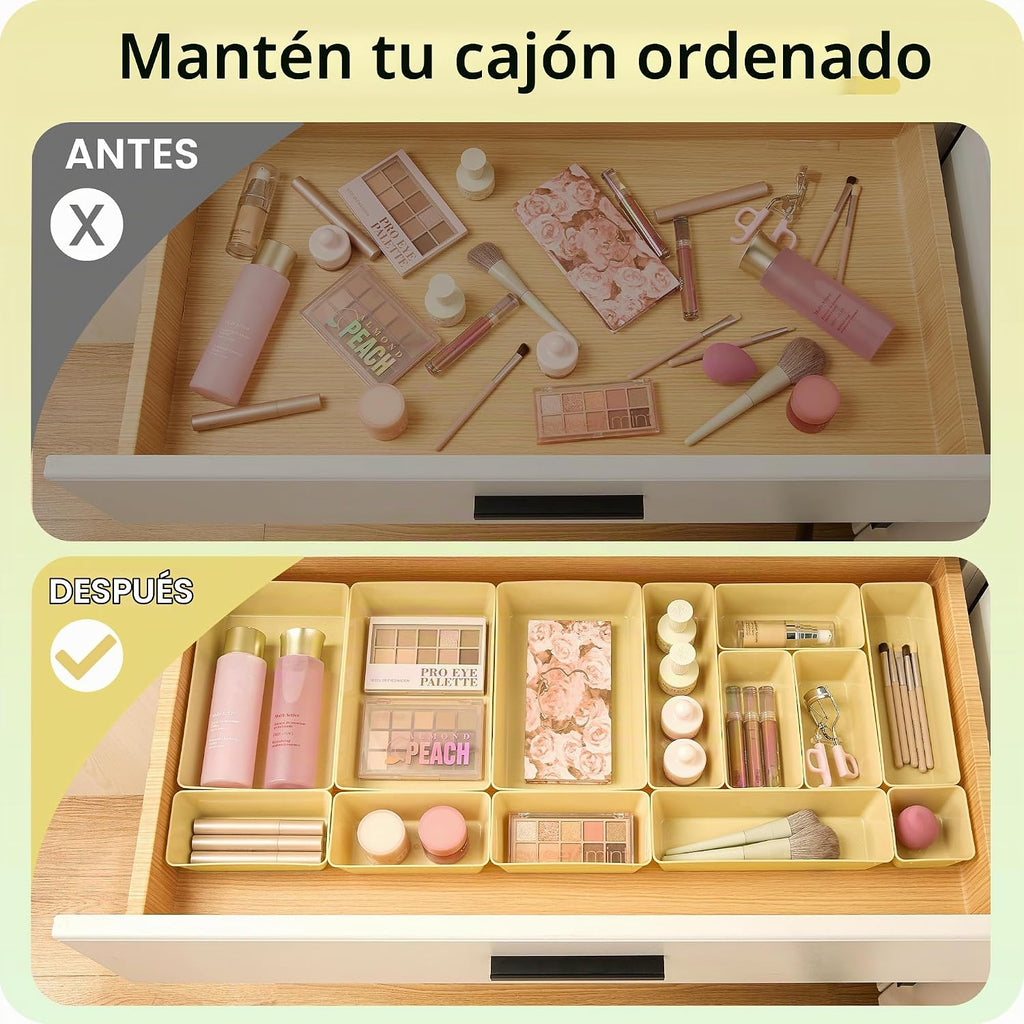 Vtopmart Paquete de 25 organizadores de cajones de plástico con | O...