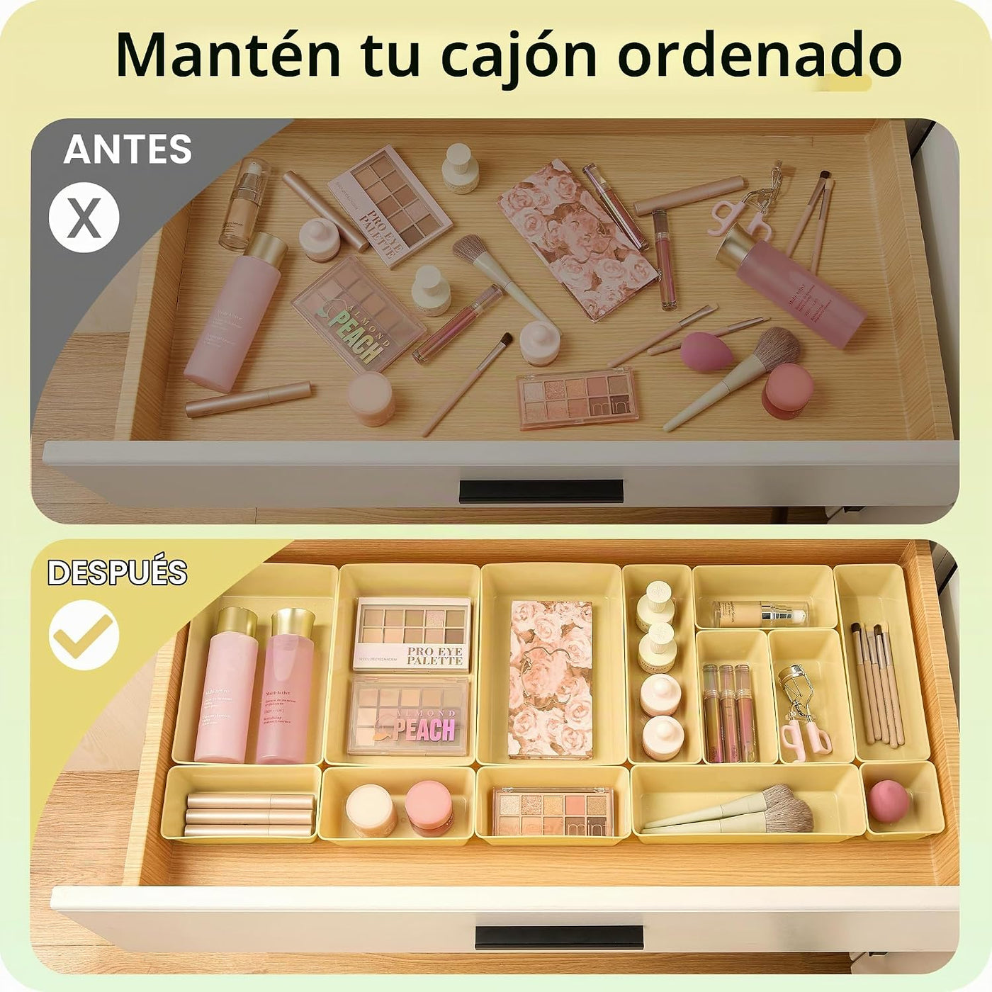 Vtopmart Paquete de 25 organizadores de cajones de plástico con | O...