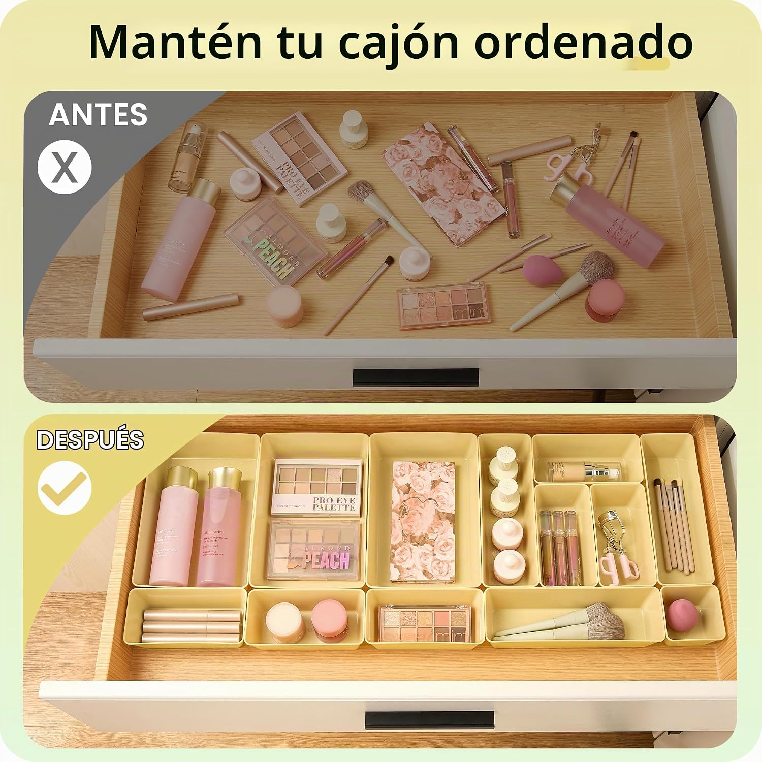 Vtopmart Paquete de 25 organizadores de cajones de plástico con | O...