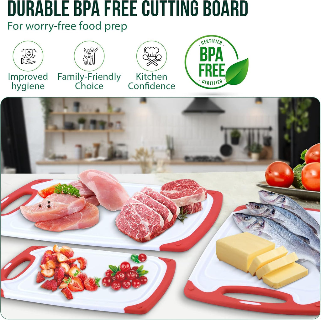 My Prime Kitchen - Tablas de cortar de plástico para cocina, con em...