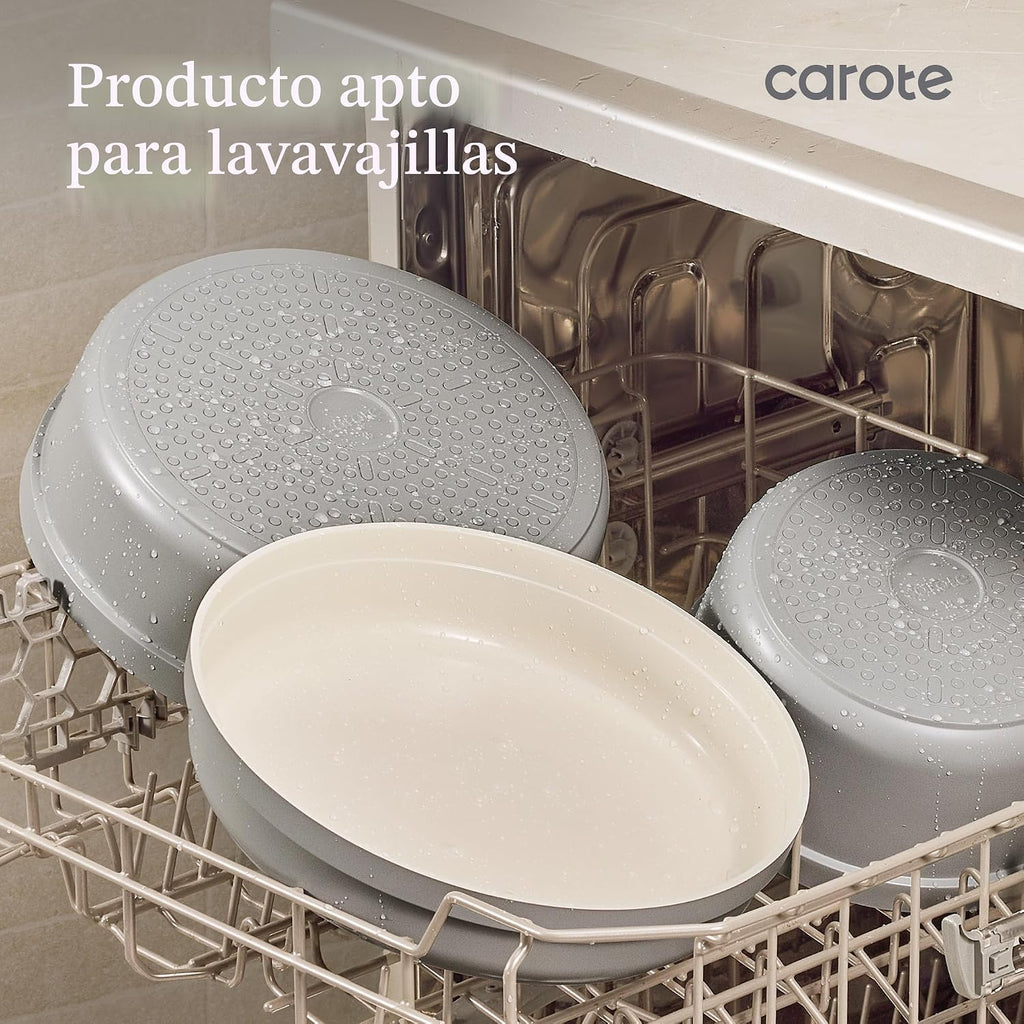 Carote Juego de 20 utensilios de cocina de cerámica con asas desmon...