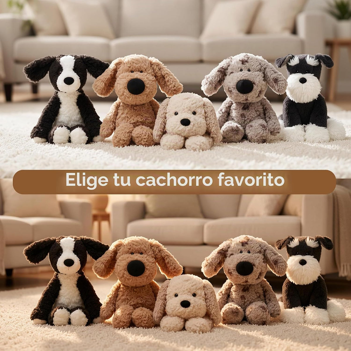 Niceween Animales de peluche Schnauzer Cachorro Juguetes de peluche...