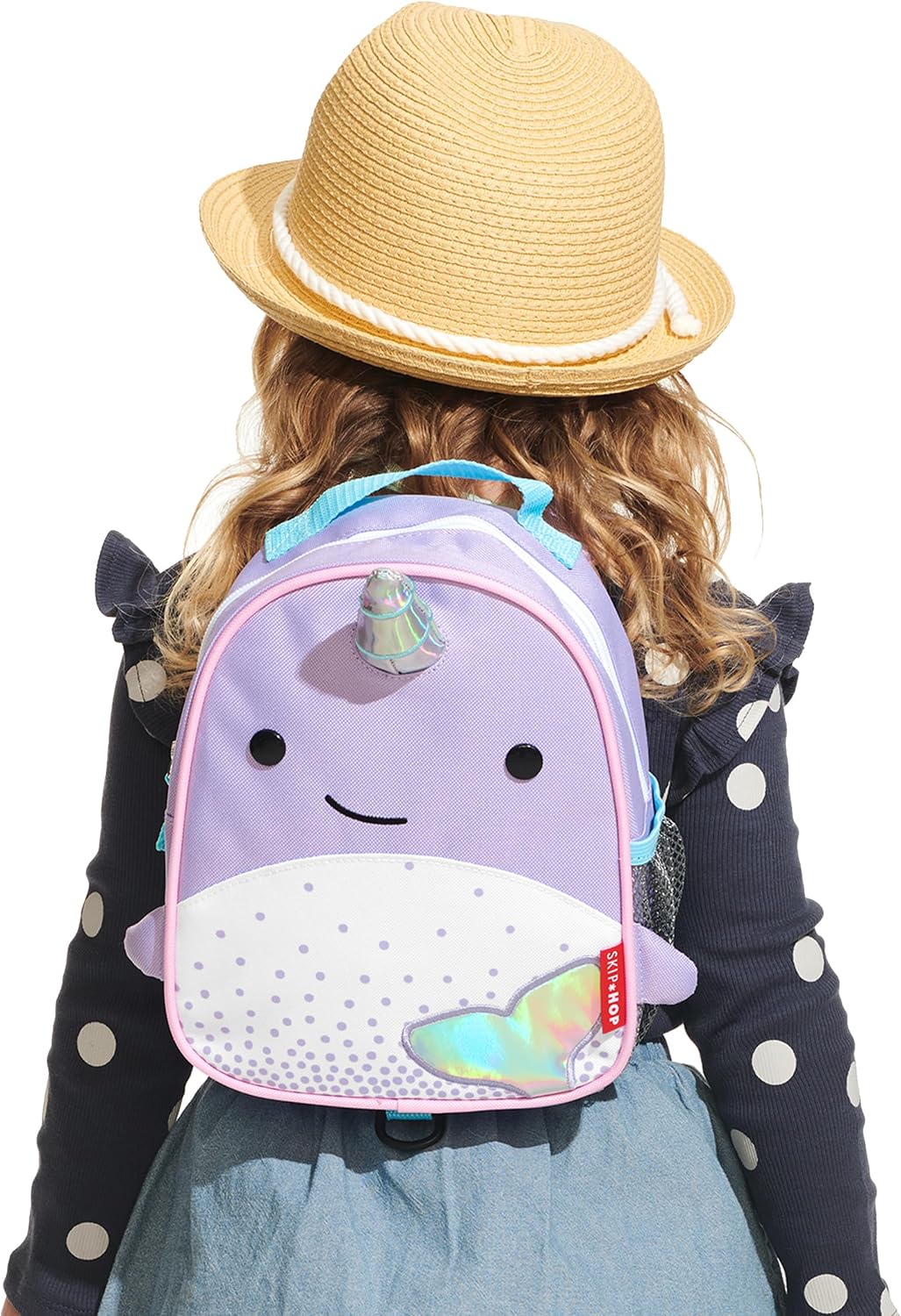 Mochila con correa para niños pequeños Skip Hop, zoológico, narval