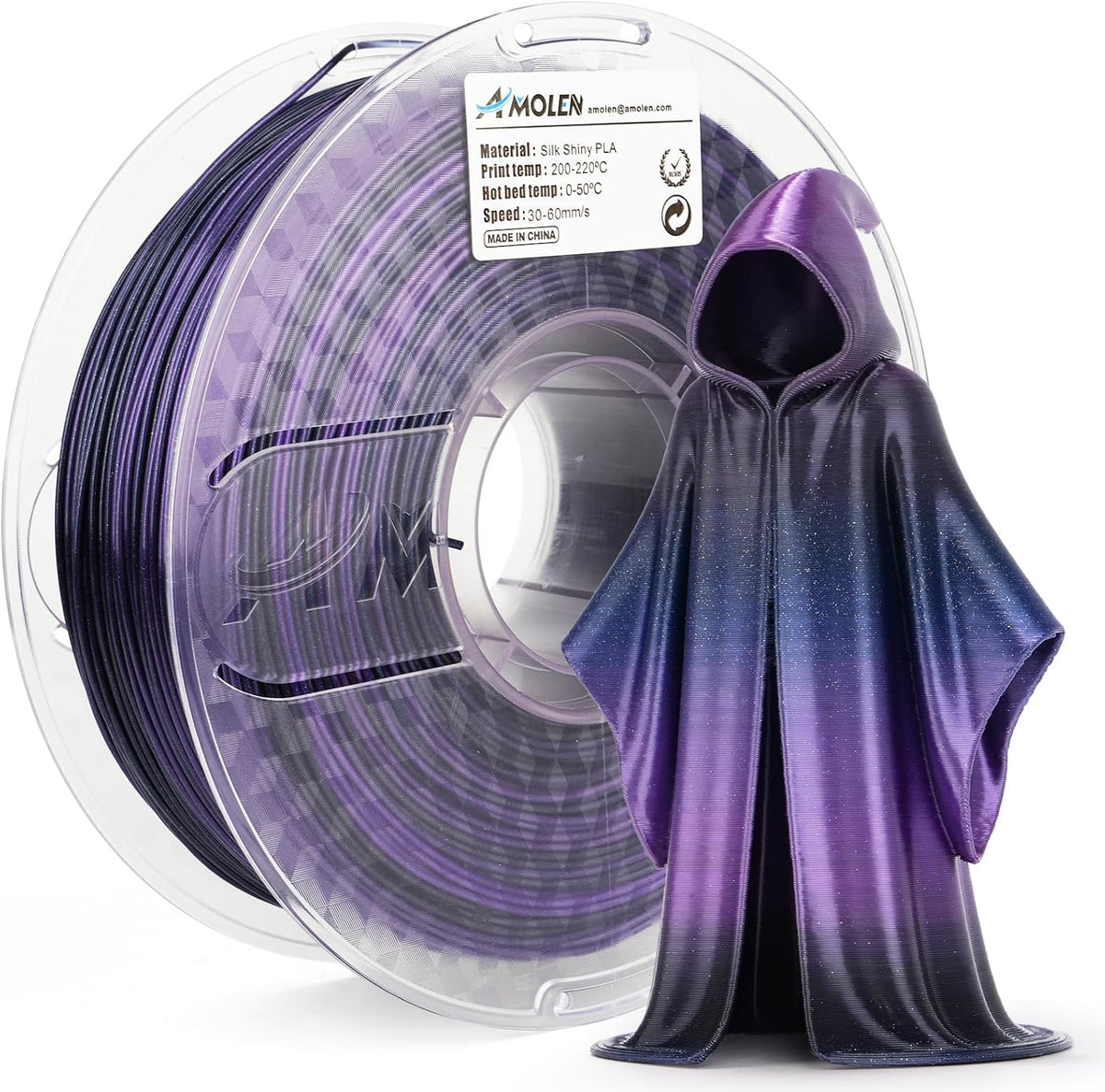 AMOLEN - Filamento PLA para impresora 3D de 0.069 pulgadas, filamen...