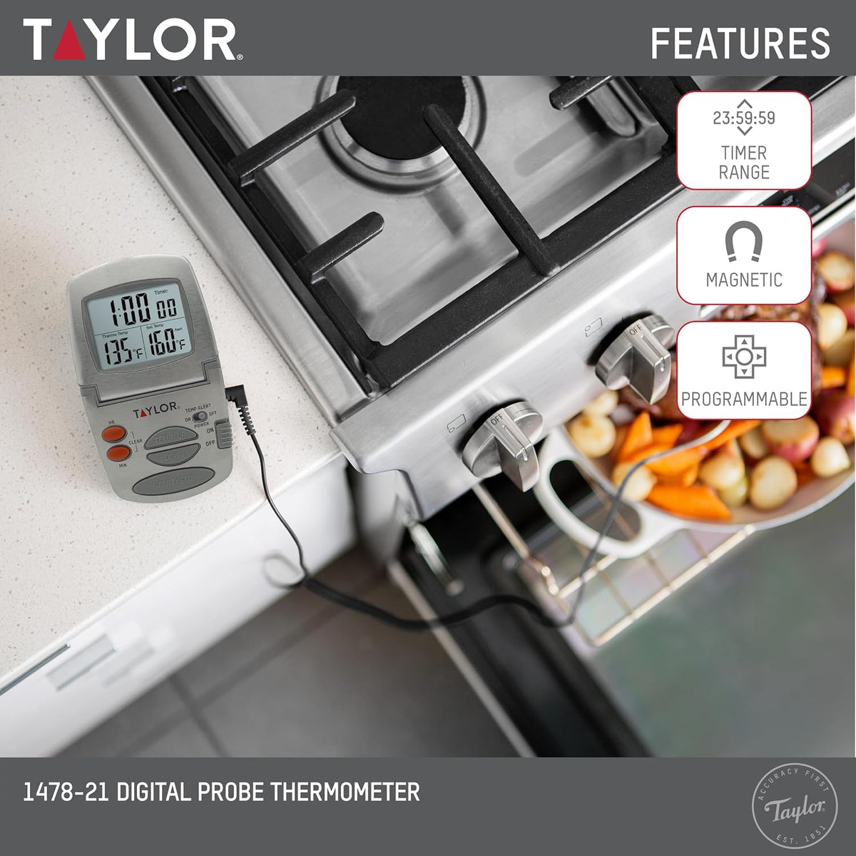 Taylor Precision Products programable con temporizador de lectura i...