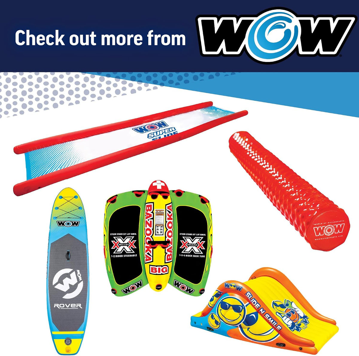 WOW Sports - Cuerda de remolque de 6 k y 60 pies con boya de espuma...
