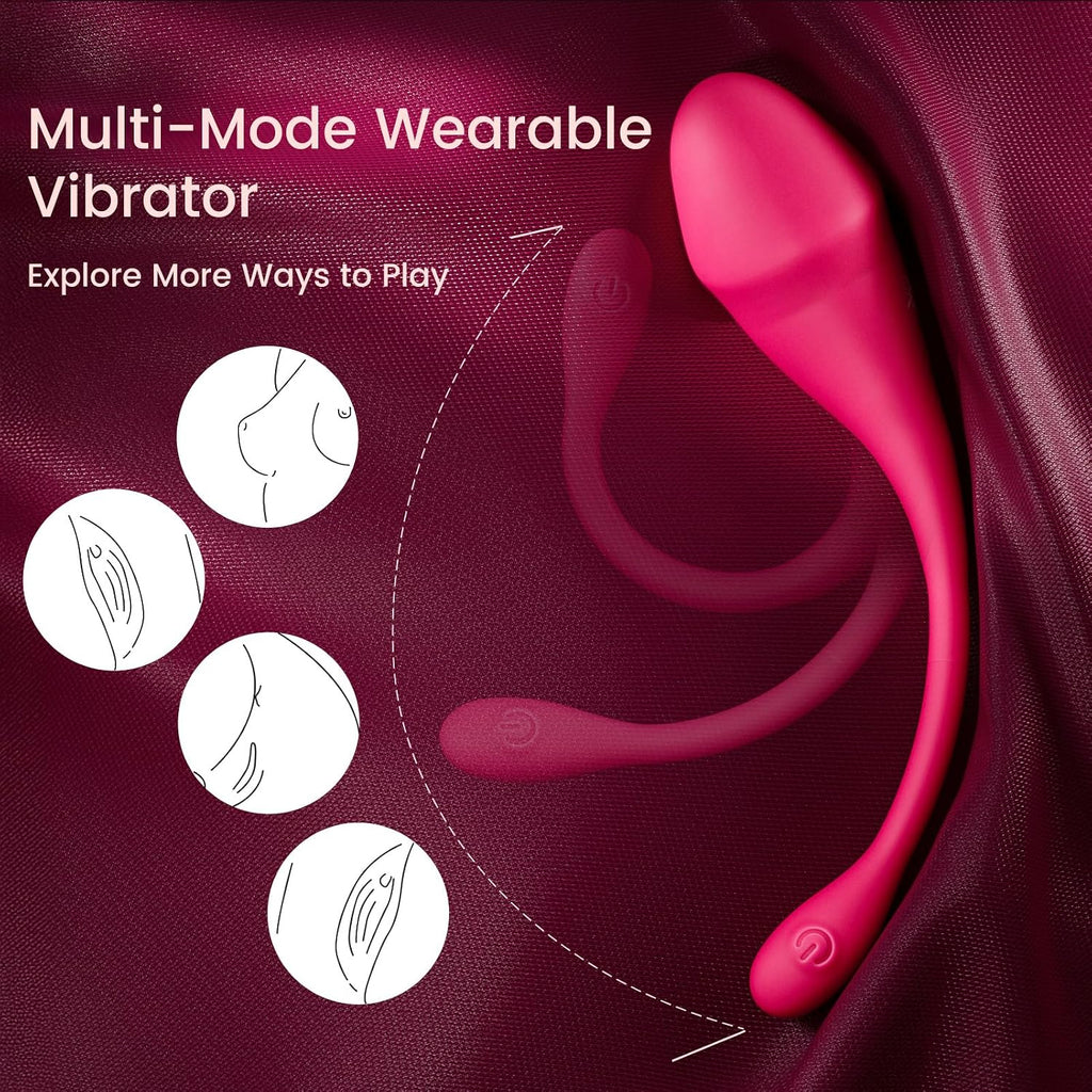ECRVOM Consolador vibrador portátil, juguetes sexuales con control...