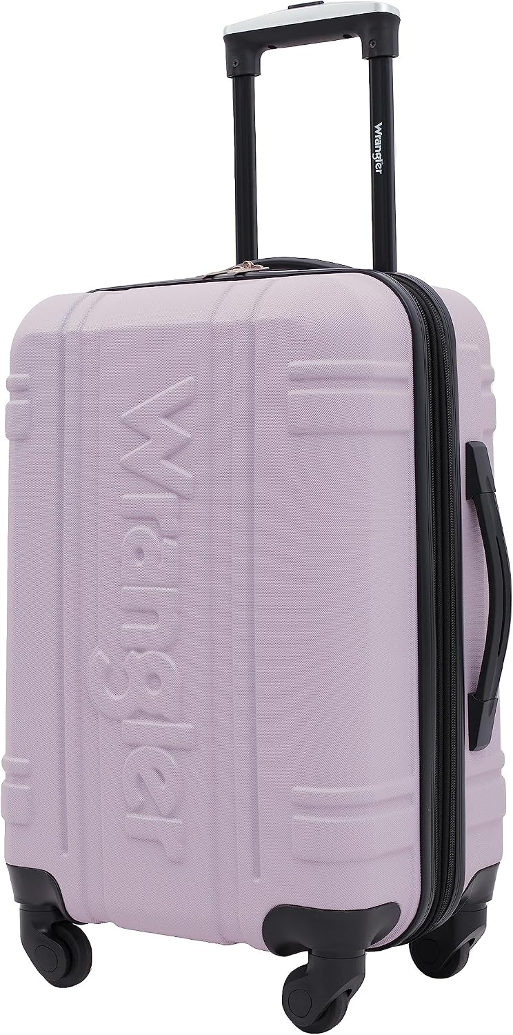 Maleta de mano rígida Wrangler Astral de 20 pulgadas, Lila, Maleta...