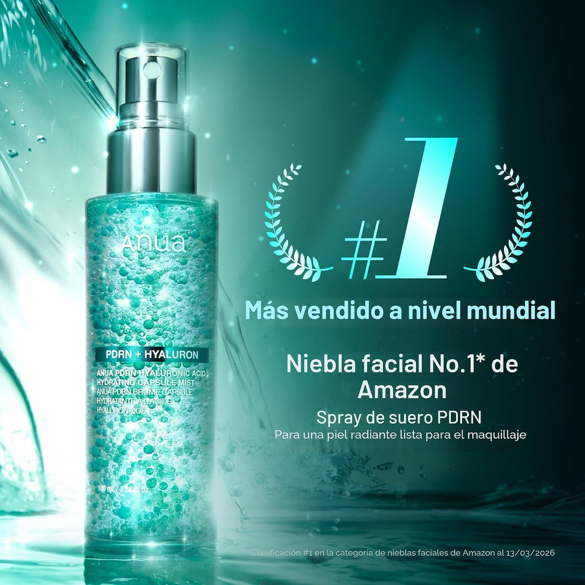 Anua PDRN Collagen Glow - Suero facial en aerosol, 3.38 onzas líqui...