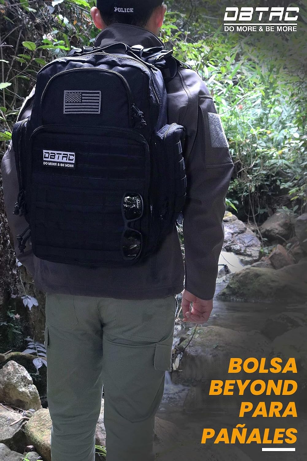 Mochila para pañales para papá DBTAC, bolsa grande de pañales para...