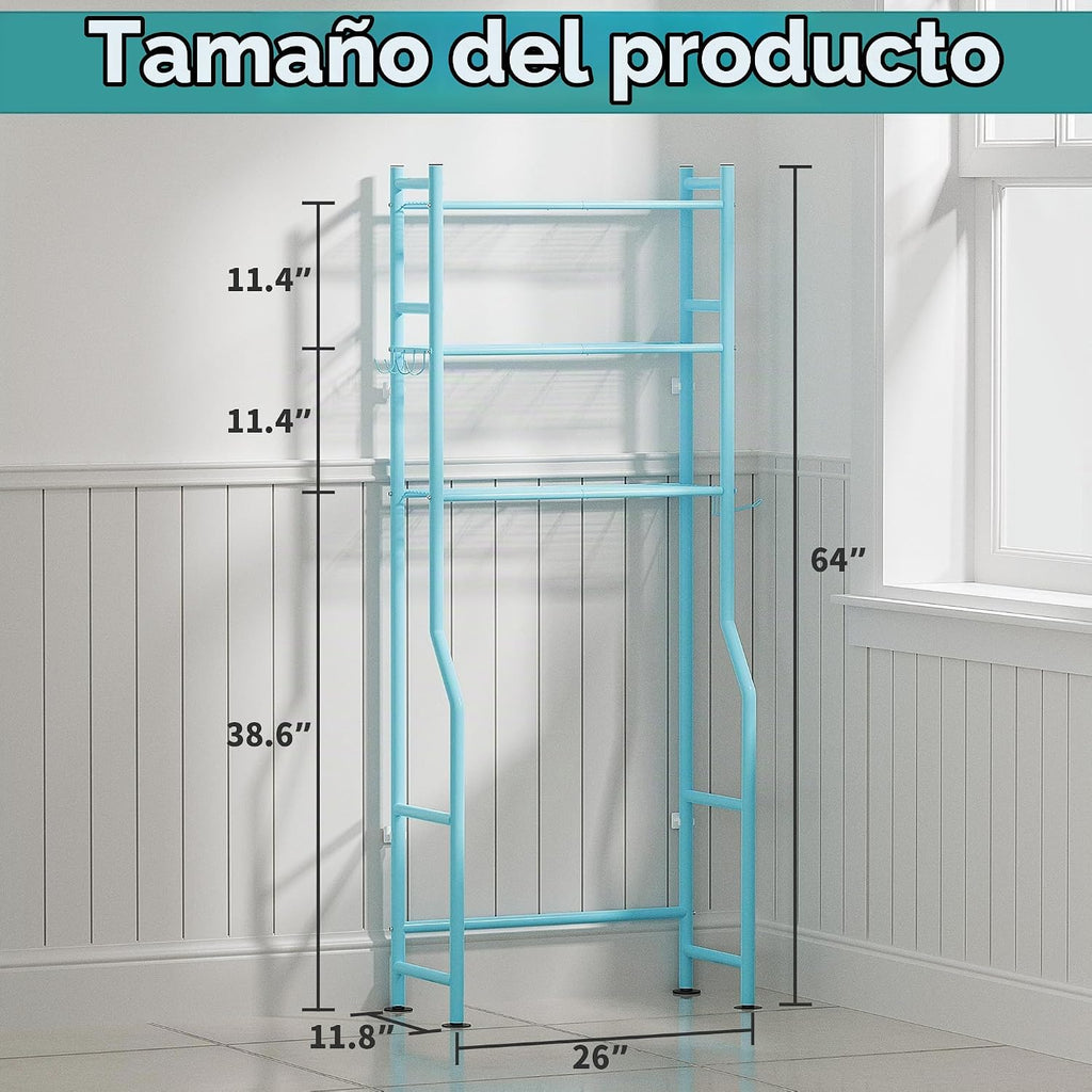 AriseWork - Almacenamiento de inodoro de 3 niveles, antipunta, 64 p...