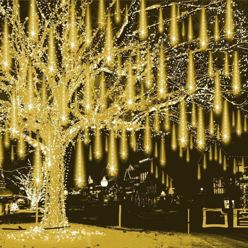 Weepong Luces de Navidad al aire libre de lluvia de meteoritos de 1...