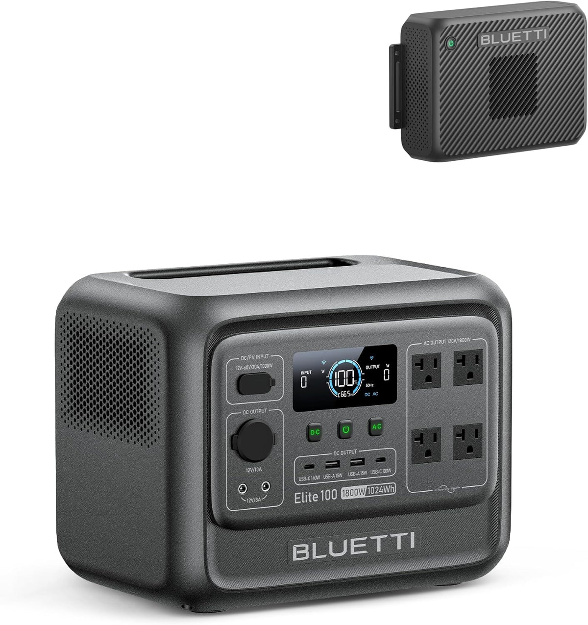 BLUETTI Elite 100 V2 Estación de energía portátil y cargador de 120...