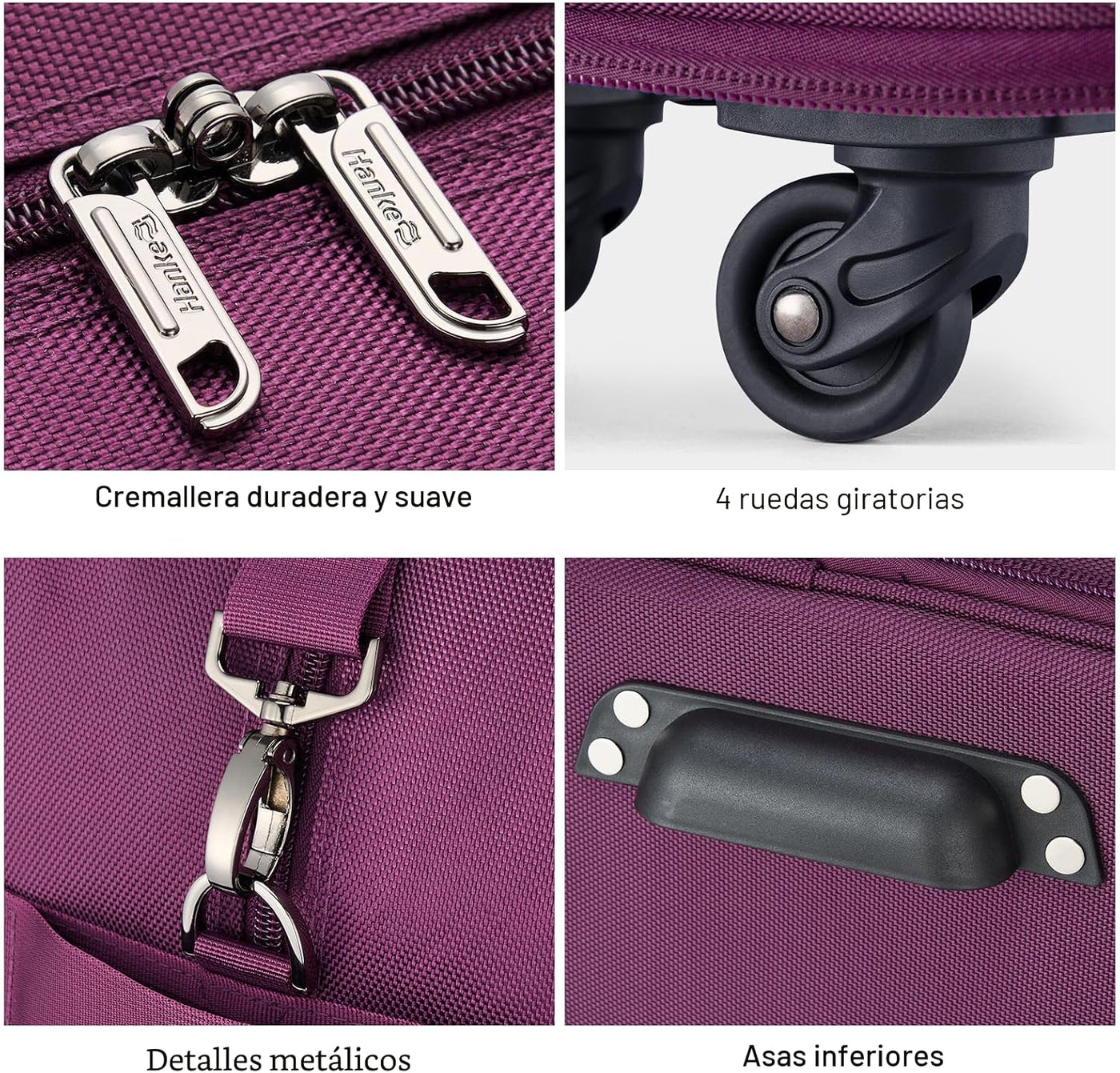 Maletas Hanke con ruedas Bolsa de equipaje expandible plegable Bols...