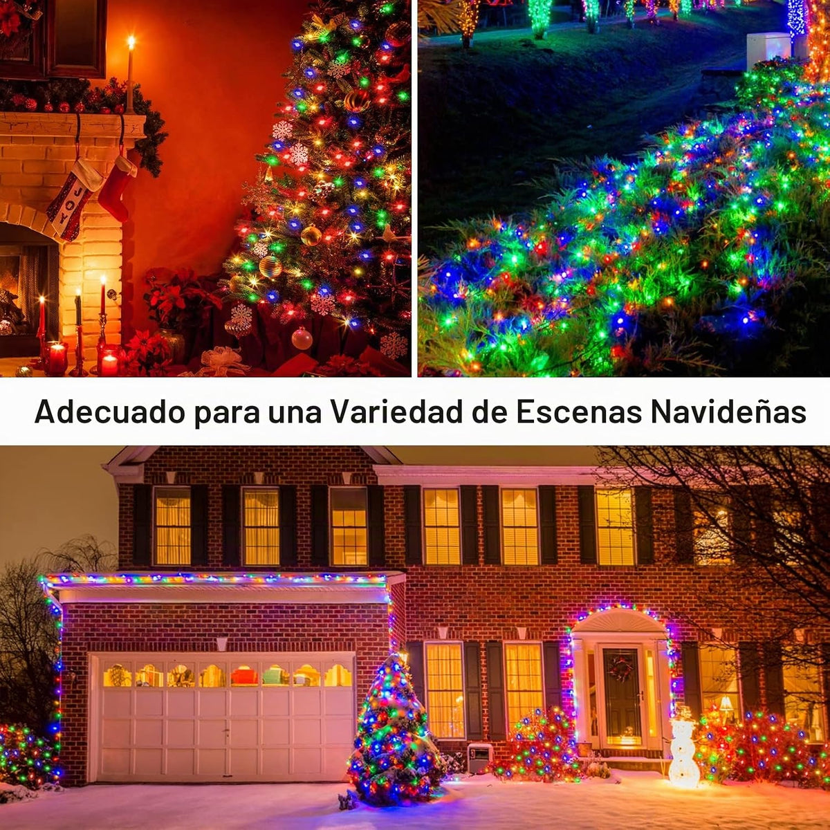 BlcTec Luces de Navidad, 300 luces LED de 108 pies para árbol de Na...