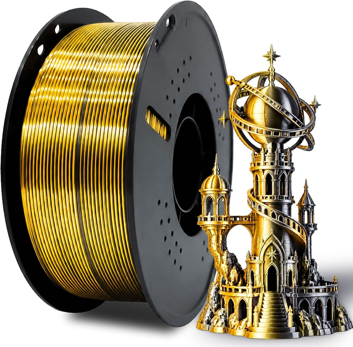 Colourbing Filamento de impresora 3D PLA+ de seda presecada de dobl...